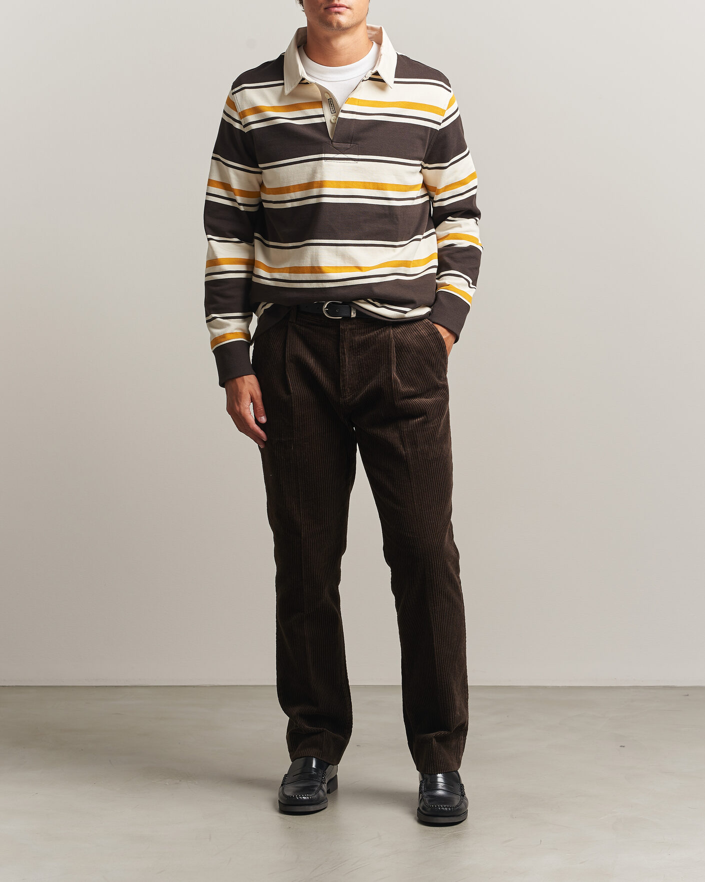 Herre | Bukser | Gant | Corduroy Trousers Black Brown