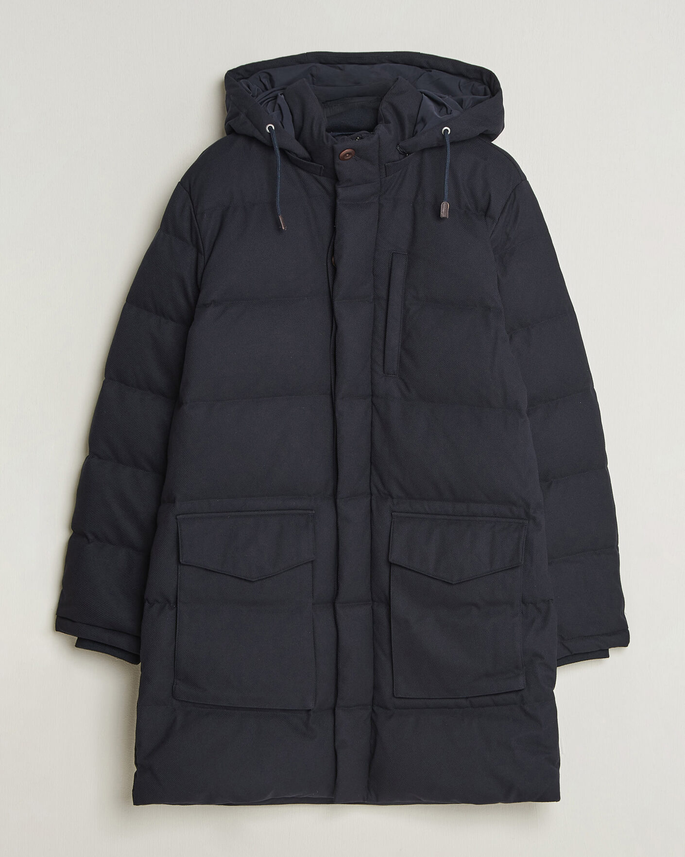 Herre | Jakker | Gant | Flannel Down Hooded Parka Evening Blue