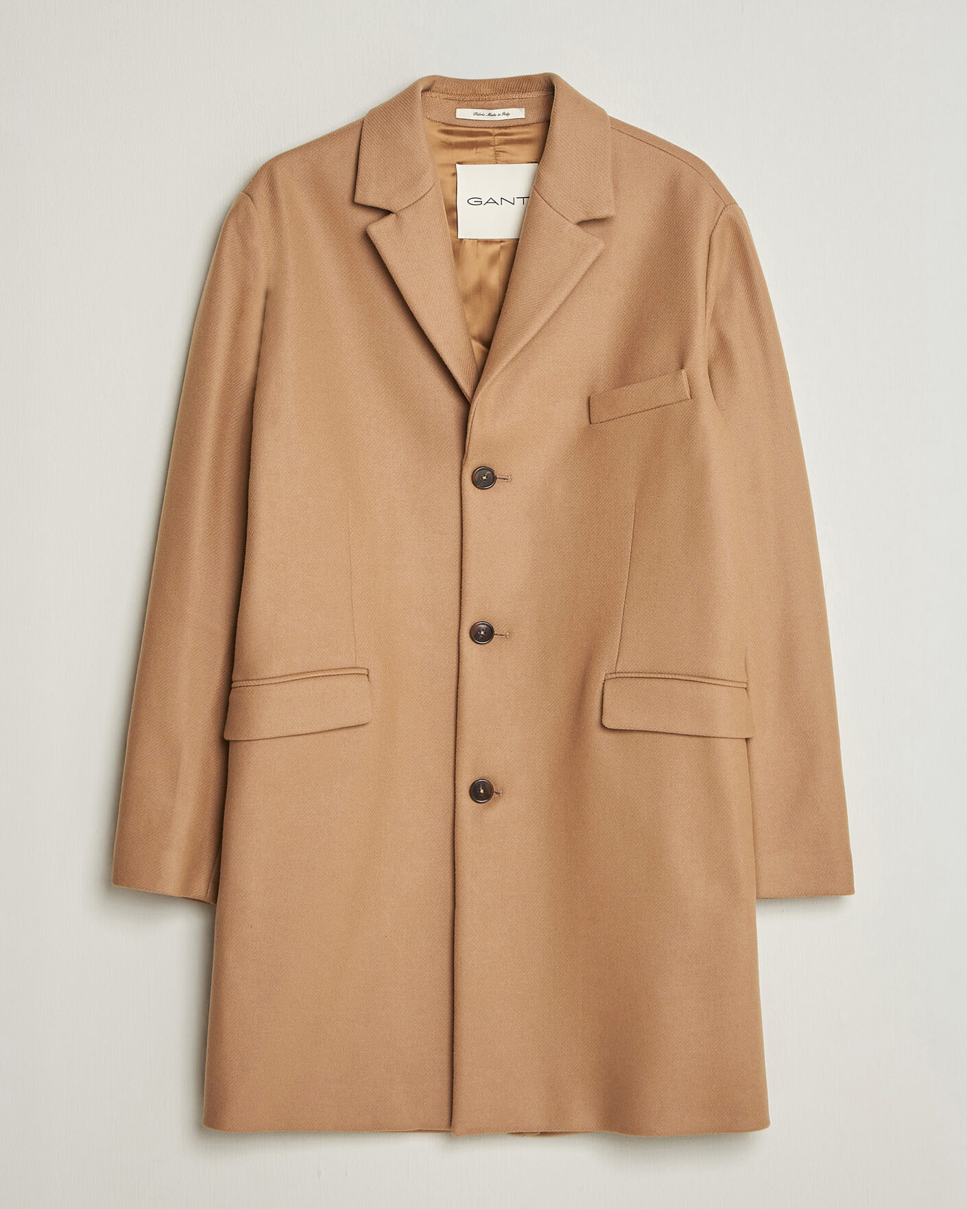 Herre | Jakker | Gant | Classic Wool/Cashmere Coat Light Taupe