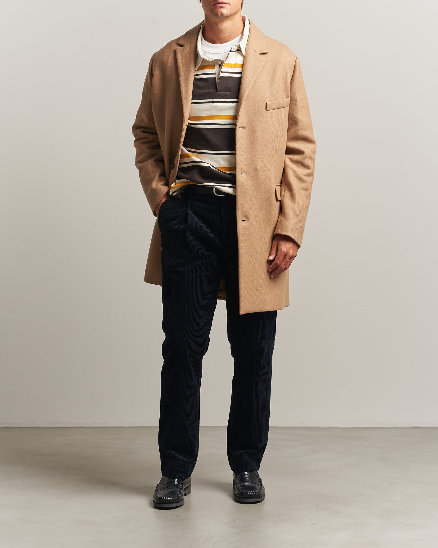 Herre | Jakker | Gant | Classic Wool/Cashmere Coat Light Taupe