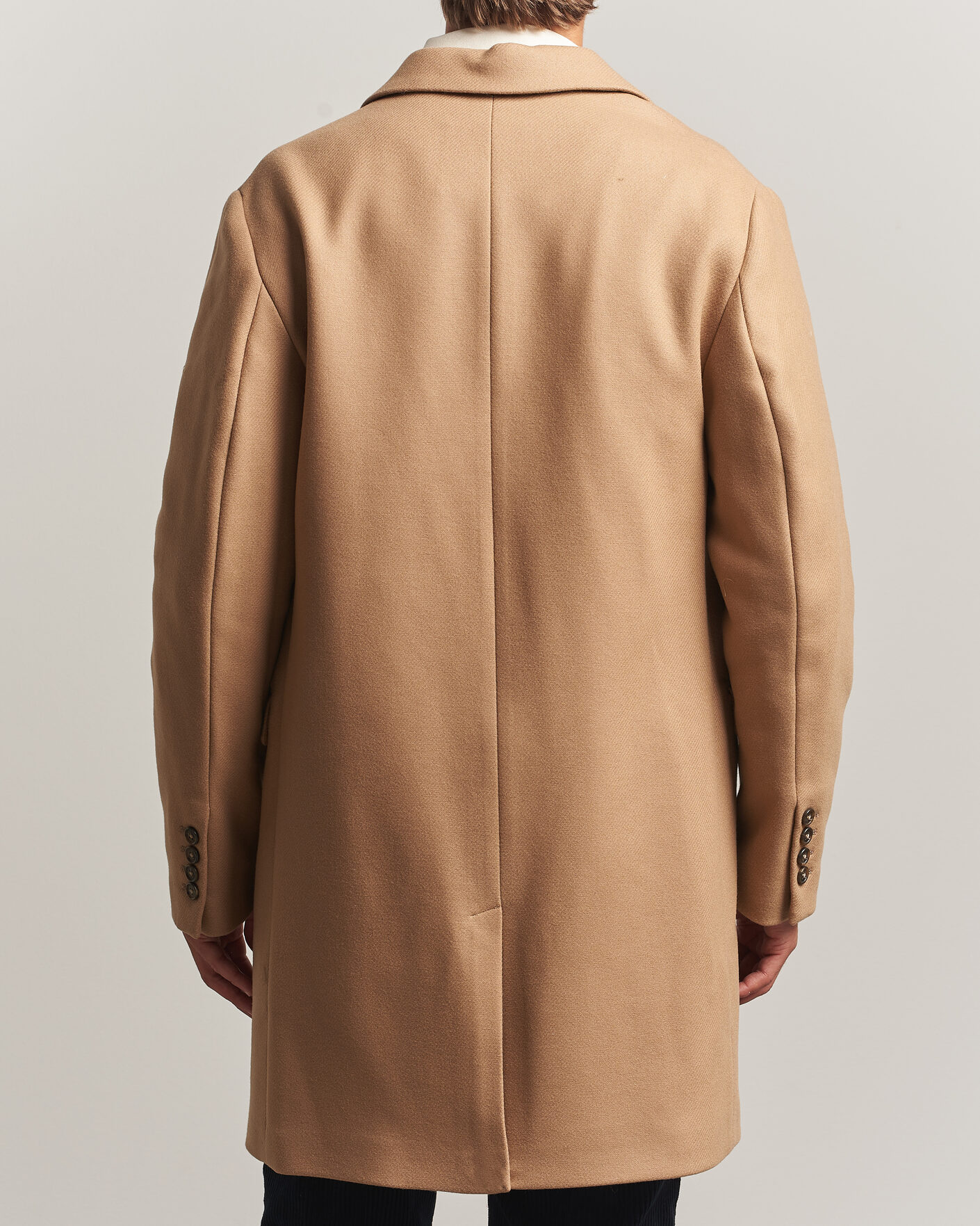 Herre | Jakker | Gant | Classic Wool/Cashmere Coat Light Taupe