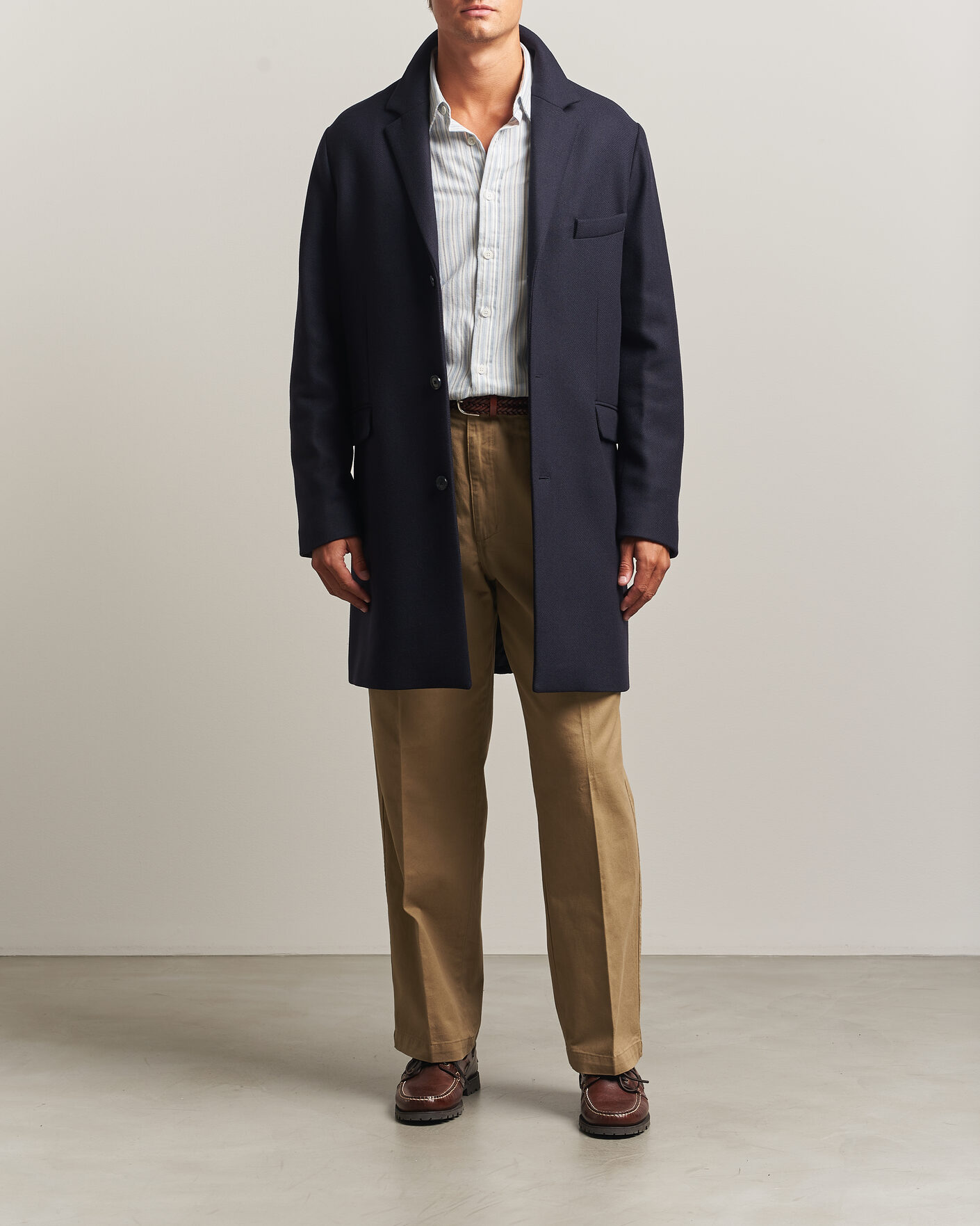 Herre | Jakker | Gant | Classic Wool/Cashmere Coat Evening Blue