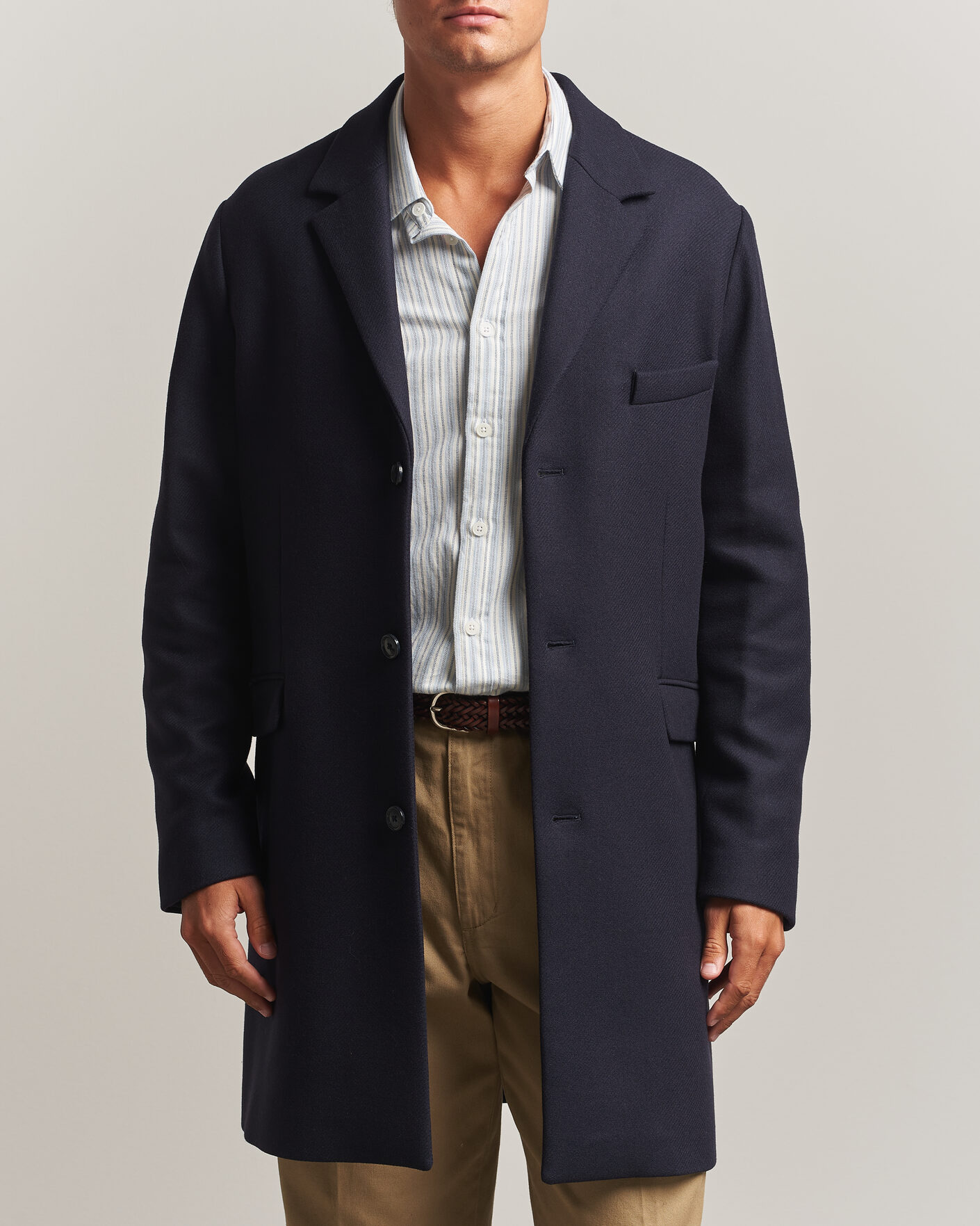 Herre | Jakker | Gant | Classic Wool/Cashmere Coat Evening Blue