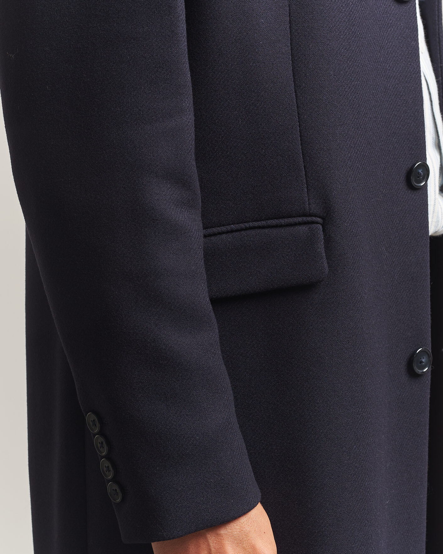 Herre | Jakker | Gant | Classic Wool/Cashmere Coat Evening Blue
