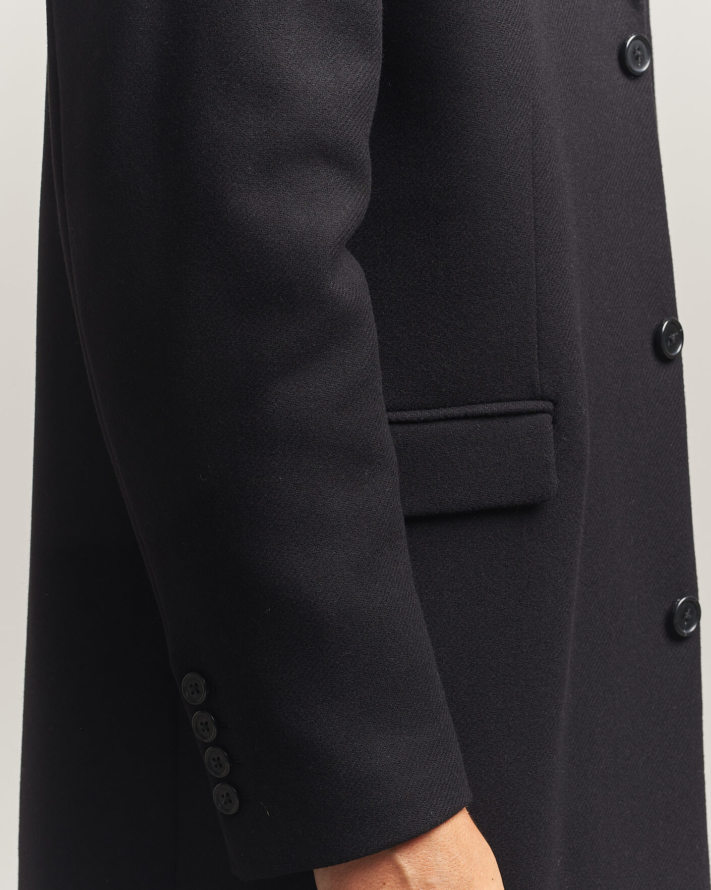 Herre | Jakker | Gant | Classic Wool/Cashmere Coat Black