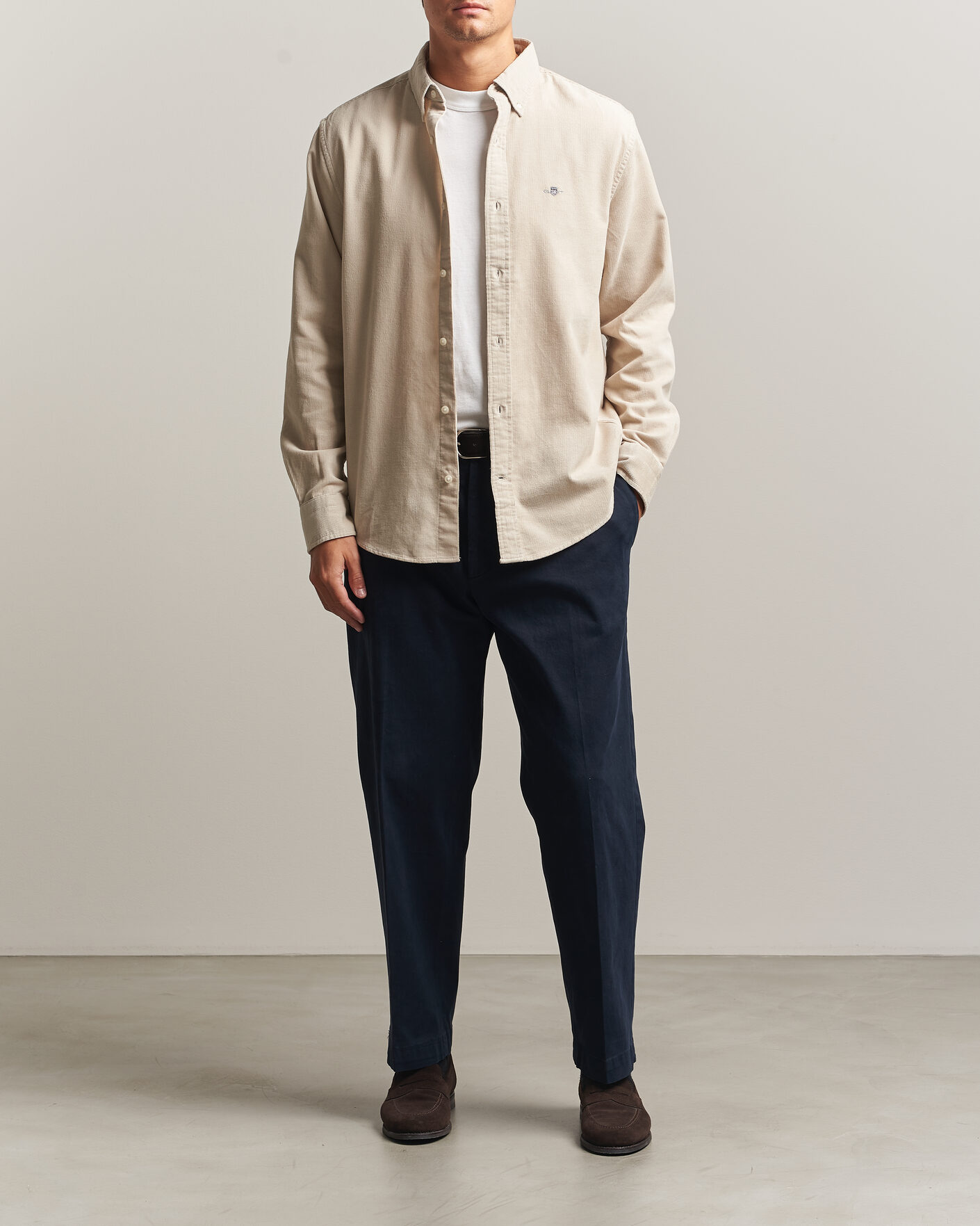 Herre | Skjorter | Gant | Regular Fit Corduroy Shirt Clay Beige