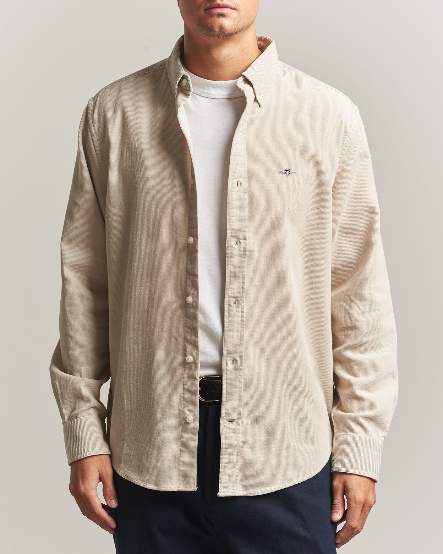 Herre | Skjorter | Gant | Regular Fit Corduroy Shirt Clay Beige