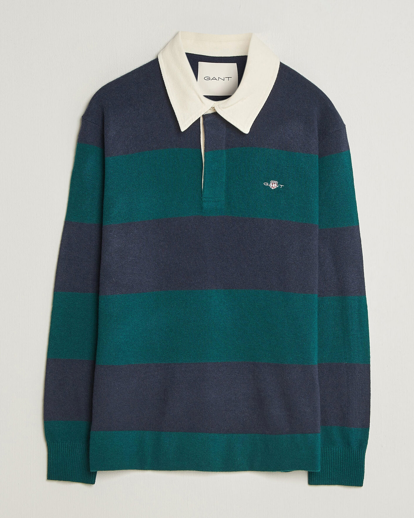 Herre | Gensere | Gant | Lambswool Barstriped Rugger Dark Emerald