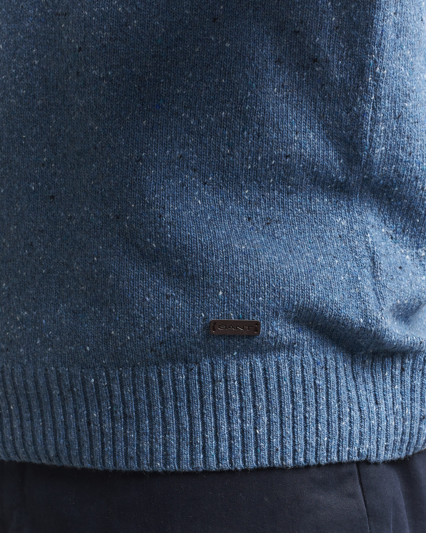 Herre | Gensere | Gant | Neps Wool Polo Blue Horizon