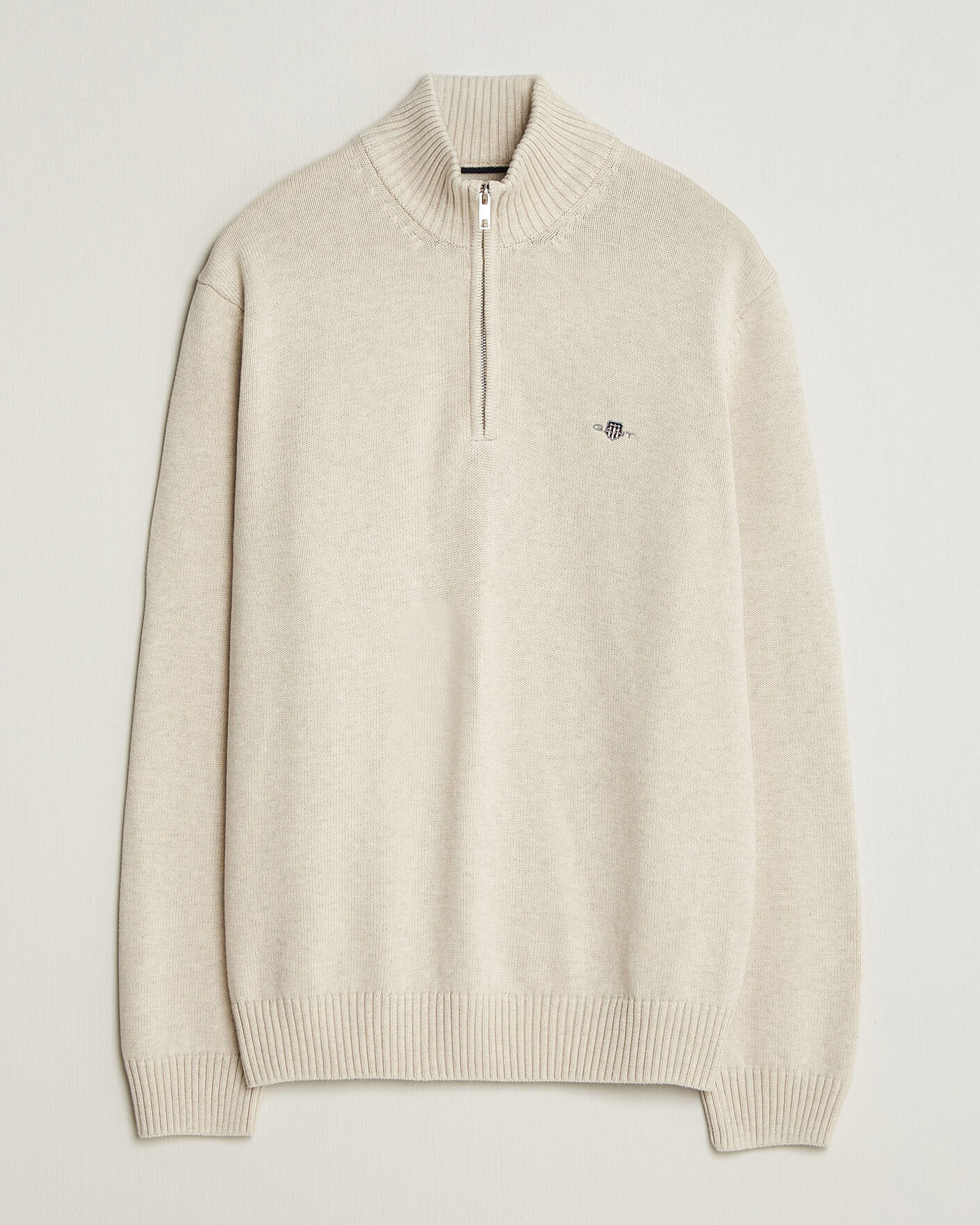 Herre | Gensere | Gant | Casual Cotton Half Zip Seed Melange
