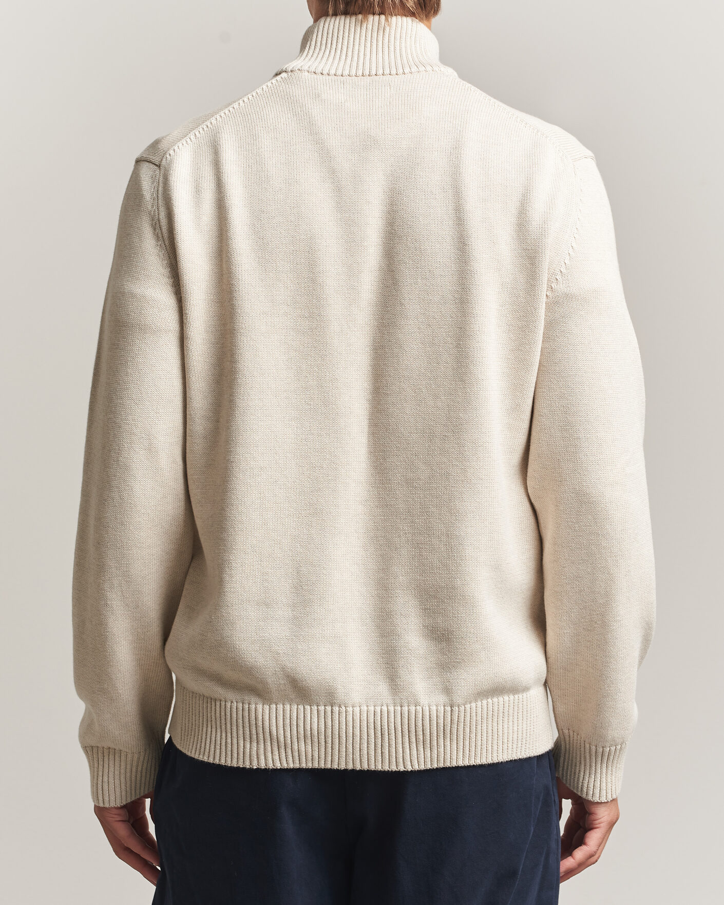 Herre | Gensere | Gant | Casual Cotton Half Zip Seed Melange