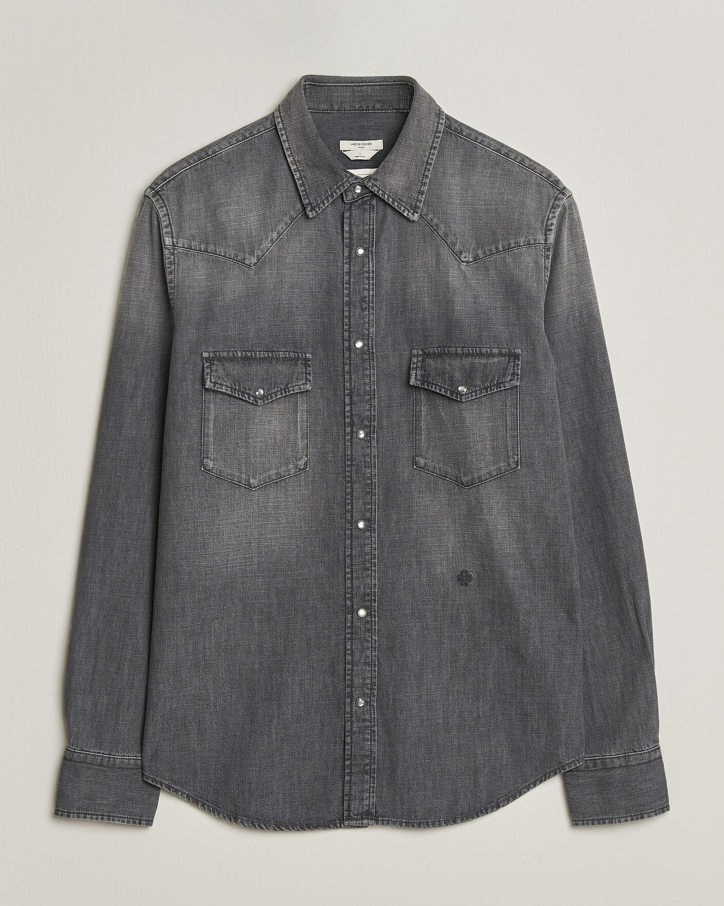 Herre | Skjorter | Jacob Cohën | Denim Western Pocket Overshirt Grey