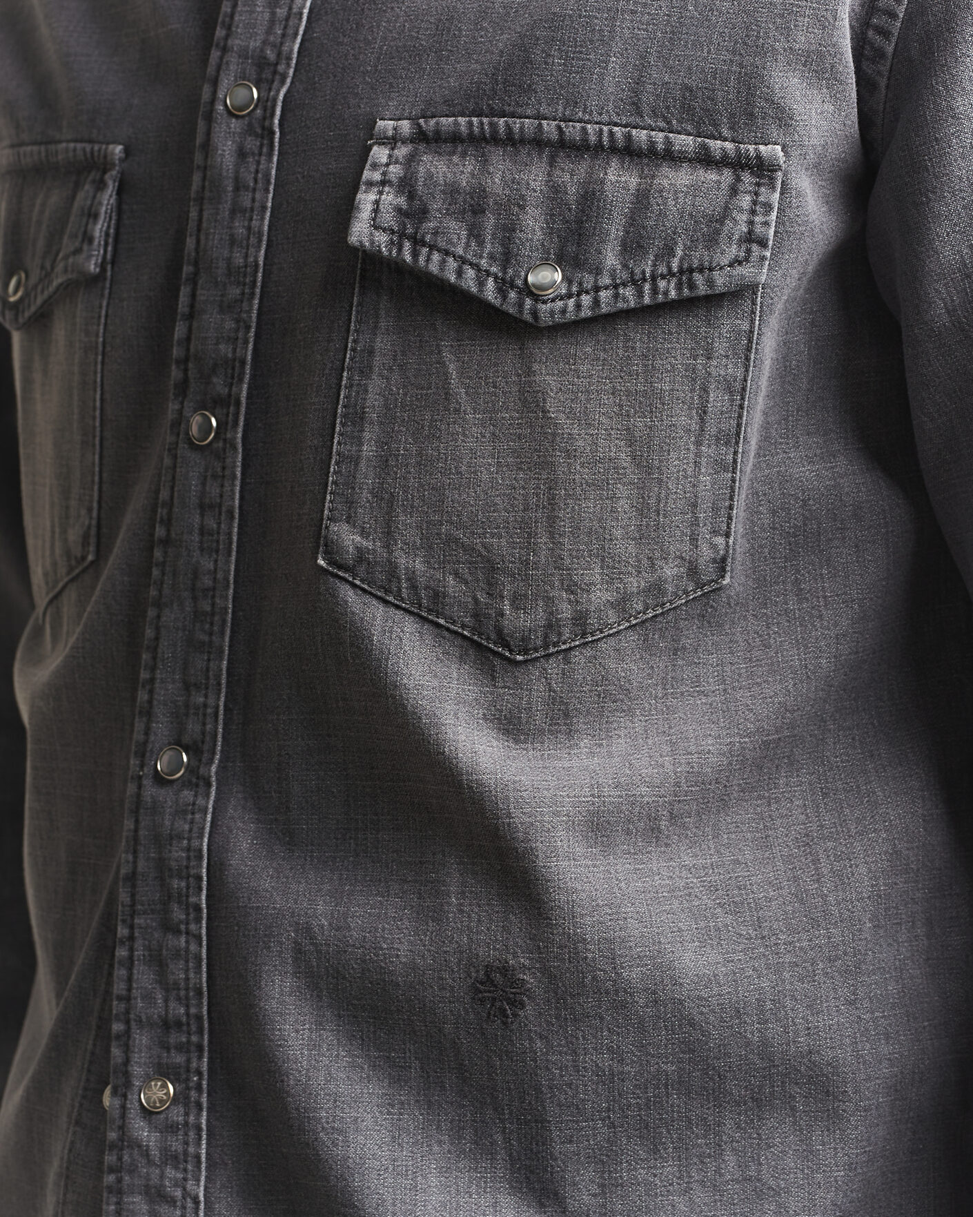 Herre | Skjorter | Jacob Cohën | Denim Western Pocket Overshirt Grey