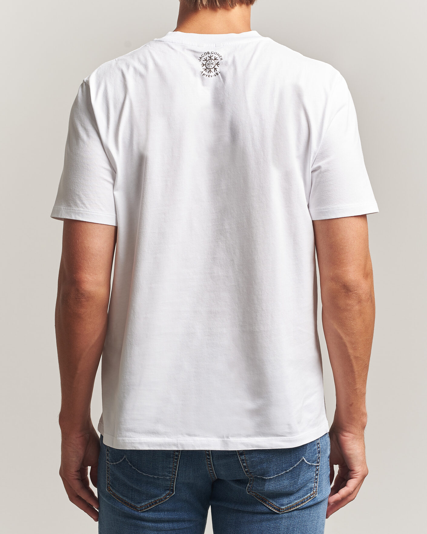 Herre | T-Shirts | Jacob Cohën | Apres Ski Printed T-Shirt White