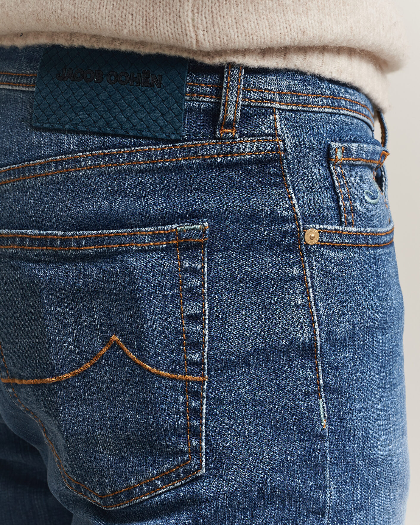 Herre | Jeans | Jacob Cohën | Edos Regular Straight Fit Jeans Mid Blue
