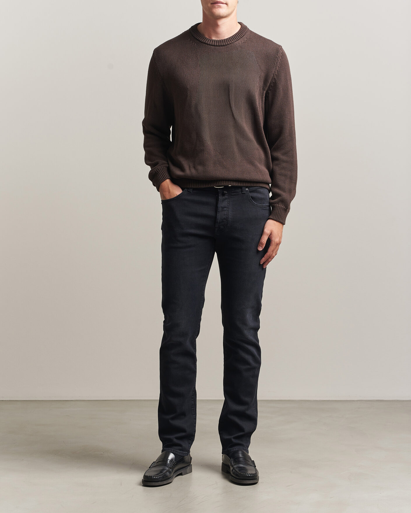 Herre | Jeans | Jacob Cohën | Bard Slim Fit Stretch Jeans Washed Black