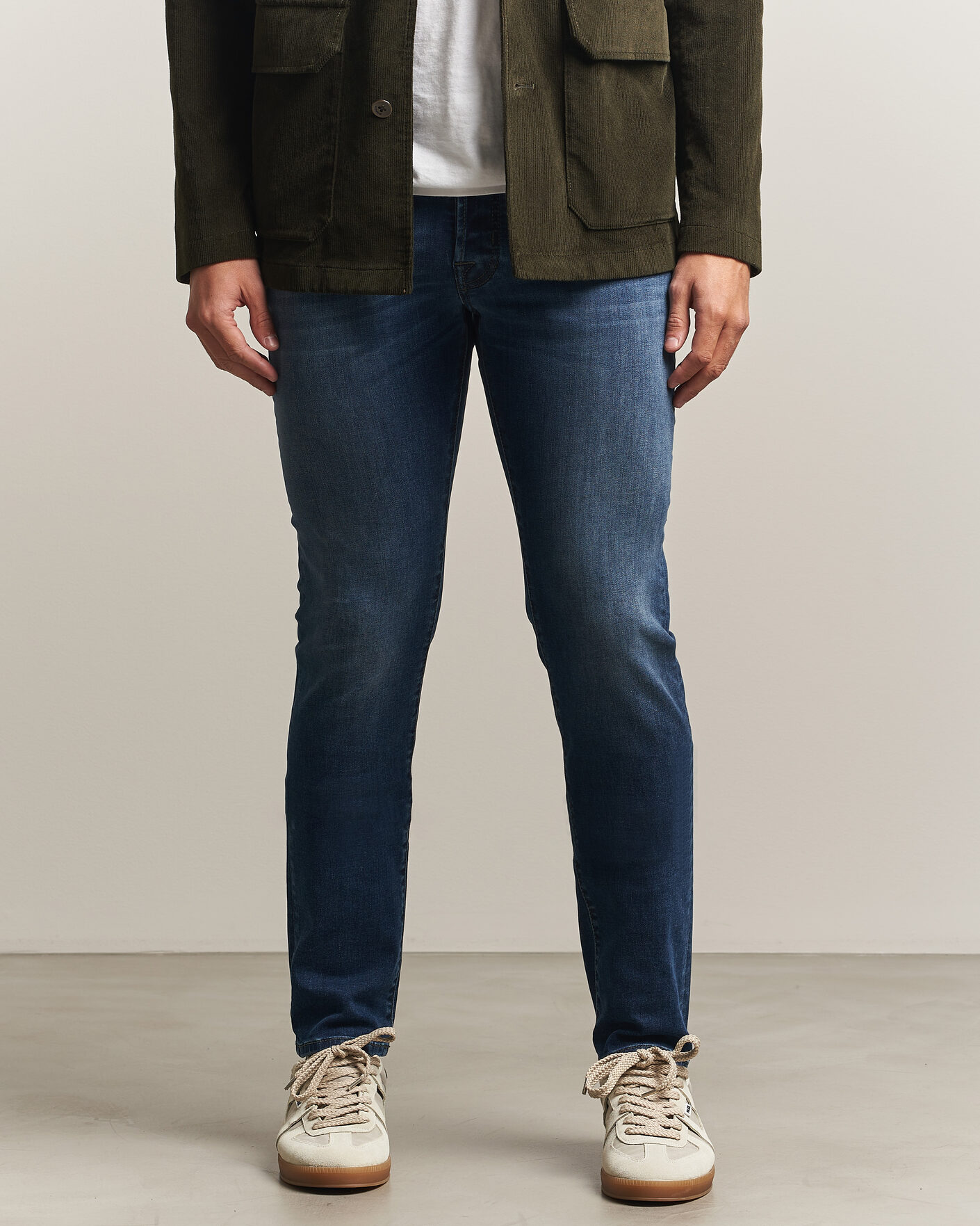 Herre | Jeans | Jacob Cohën | Bard Slim Fit Stretch Jeans Mid Blue