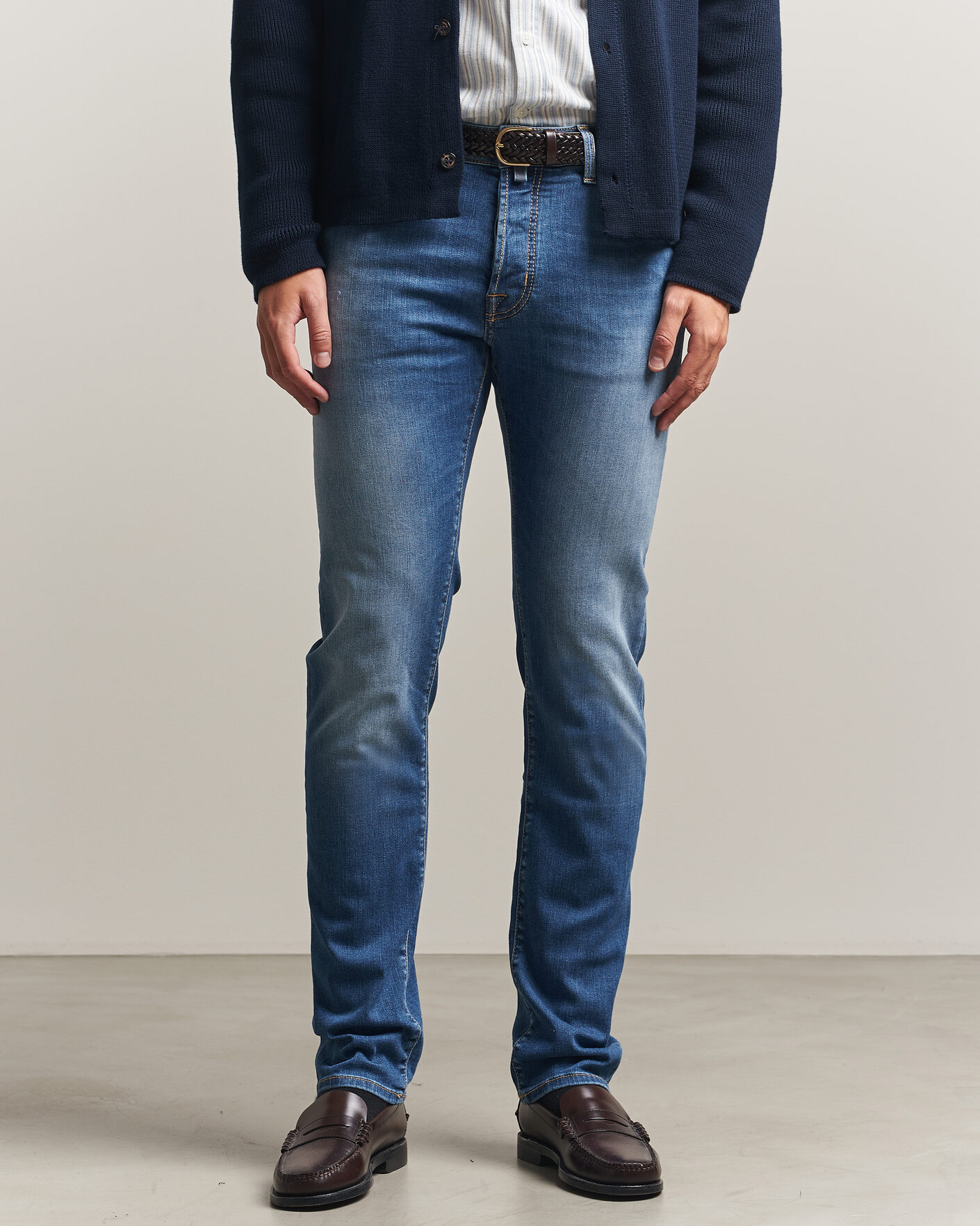 Herre | Jeans | Jacob Cohën | Bard Slim Fit Stretch Jeans Light Blue