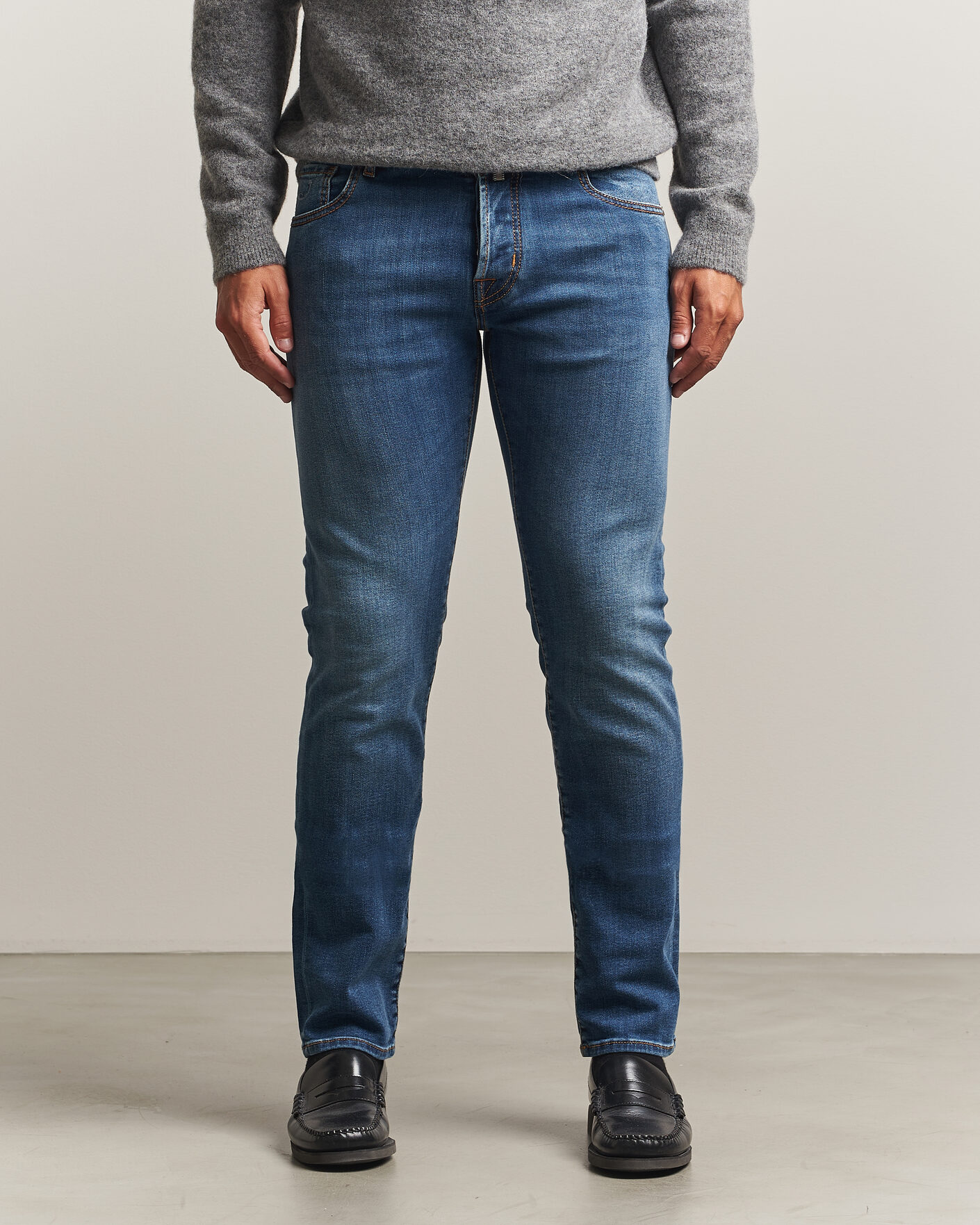 Herre | Jeans | Jacob Cohën | Nick F1 Slim Fit Stretch Jeans Light Blue