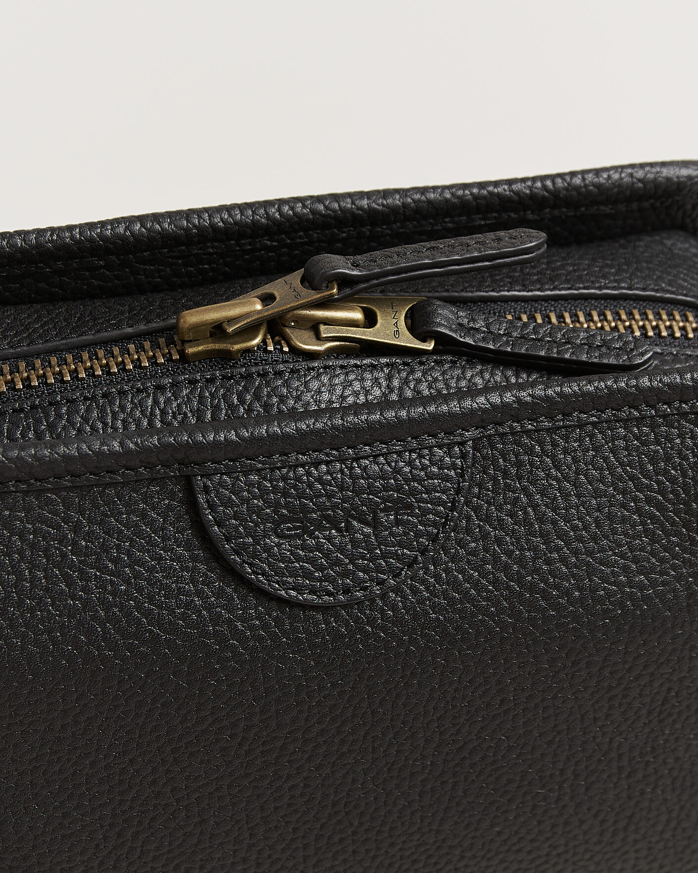 Herre | Vesker | Gant | Grained Leather Wash Bag Black