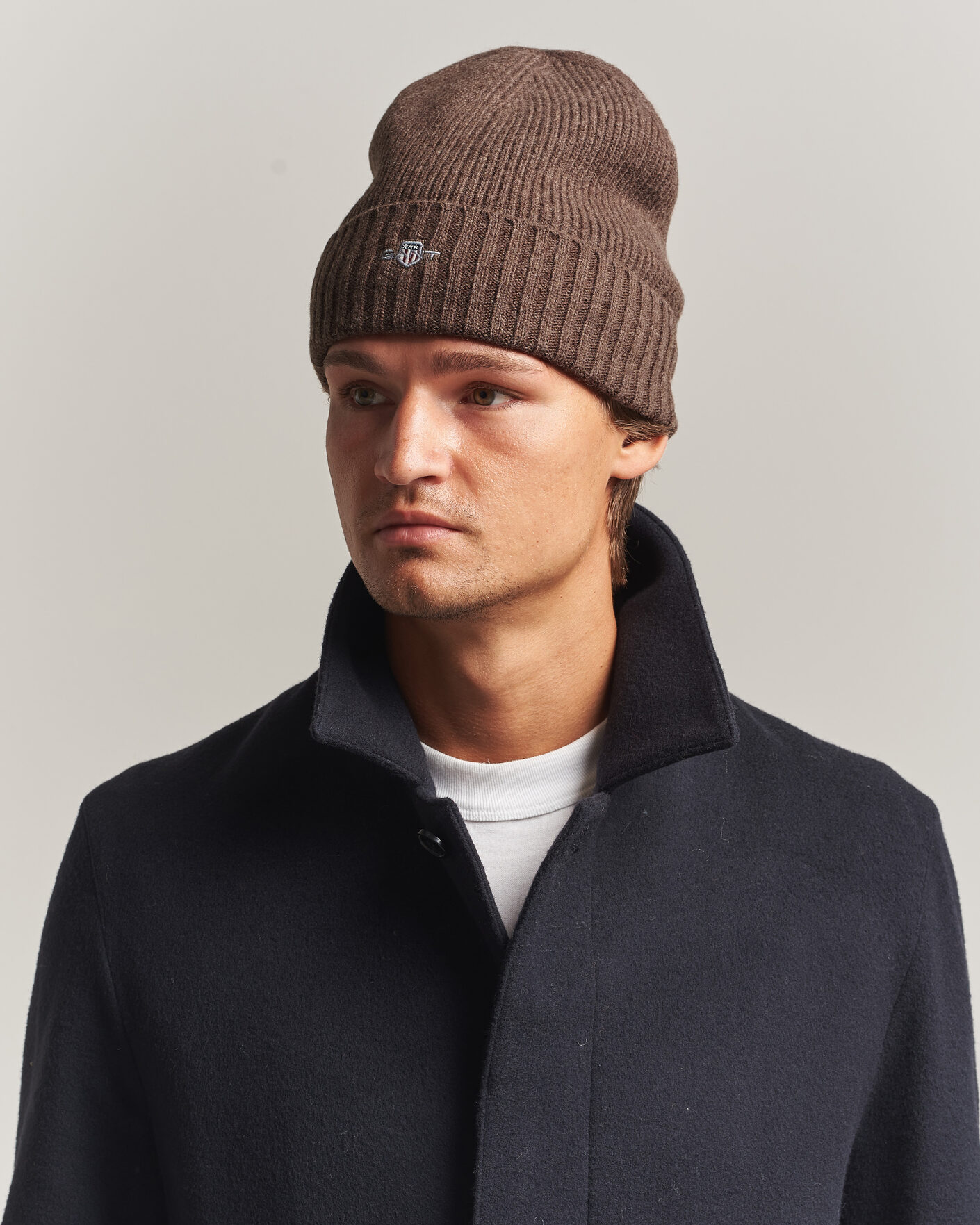 Herre | Luer | Gant | Wool Beanie Shadow Brown