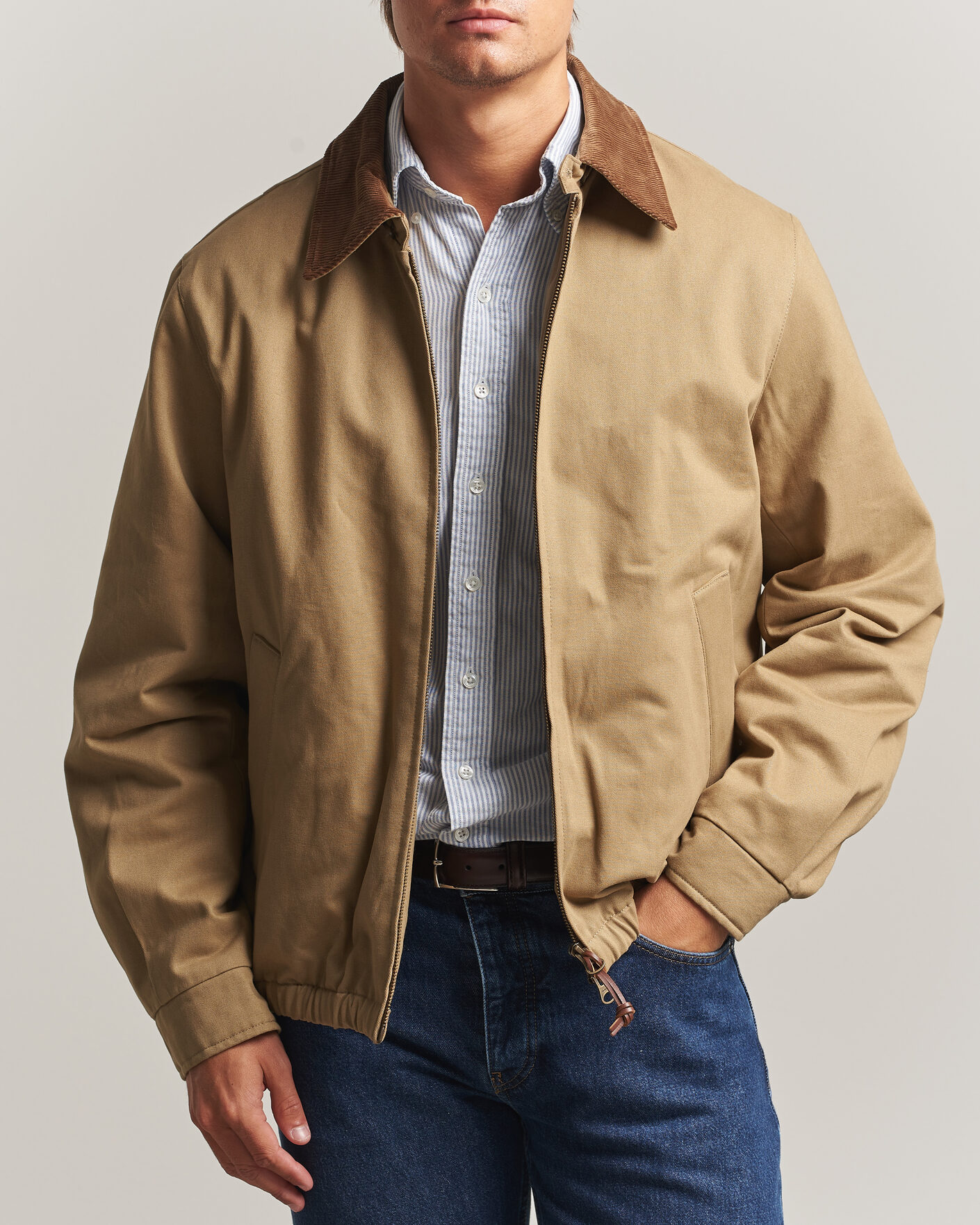 Herre | Jakker | Gant | Moleskin Harrington Jacket Light Taupe