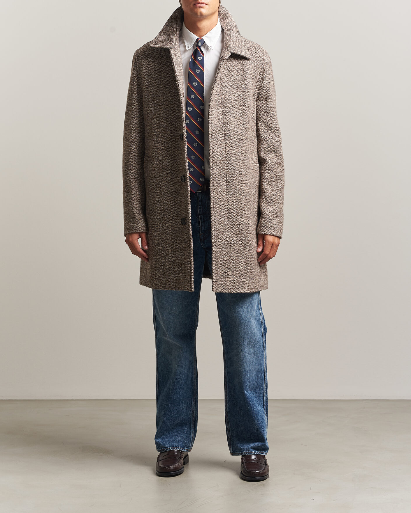 Herre | Jakker | Gant | Wool Car Coat Mist Taupe