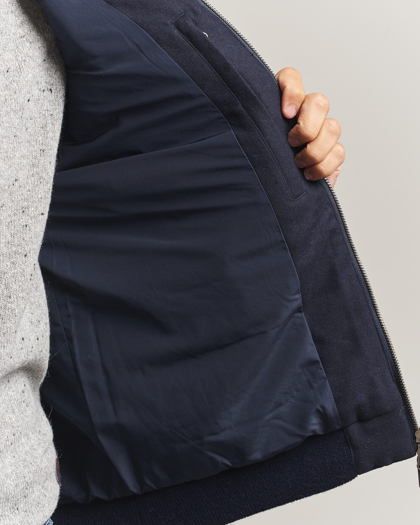 Herre | Jakker | Gant | Padded Hybrid Flannel Jacket Evening Blue
