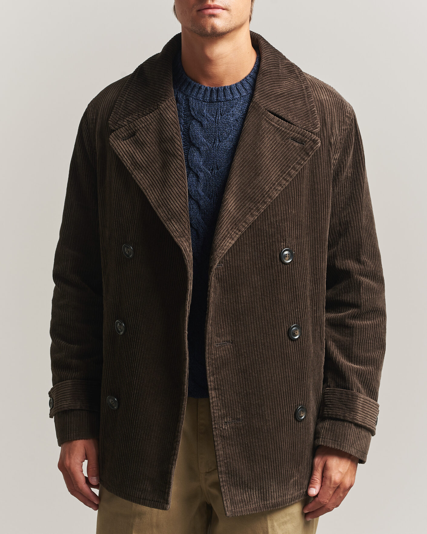 Herre | Jakker | Gant | Corduroy Peacoat Black Brown