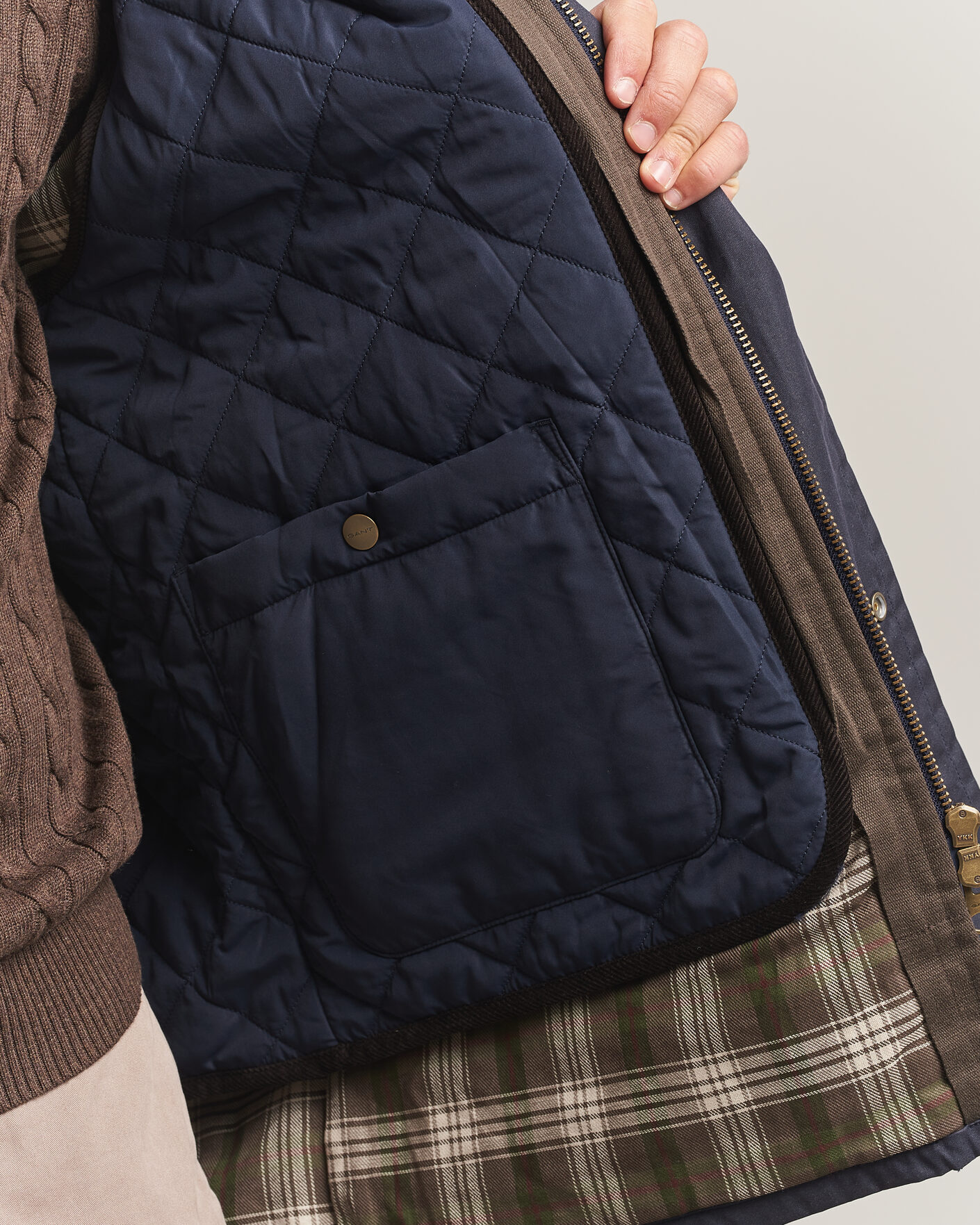 Herre | Jakker | Gant | Waxed Double Decker Jacket Evening Blue