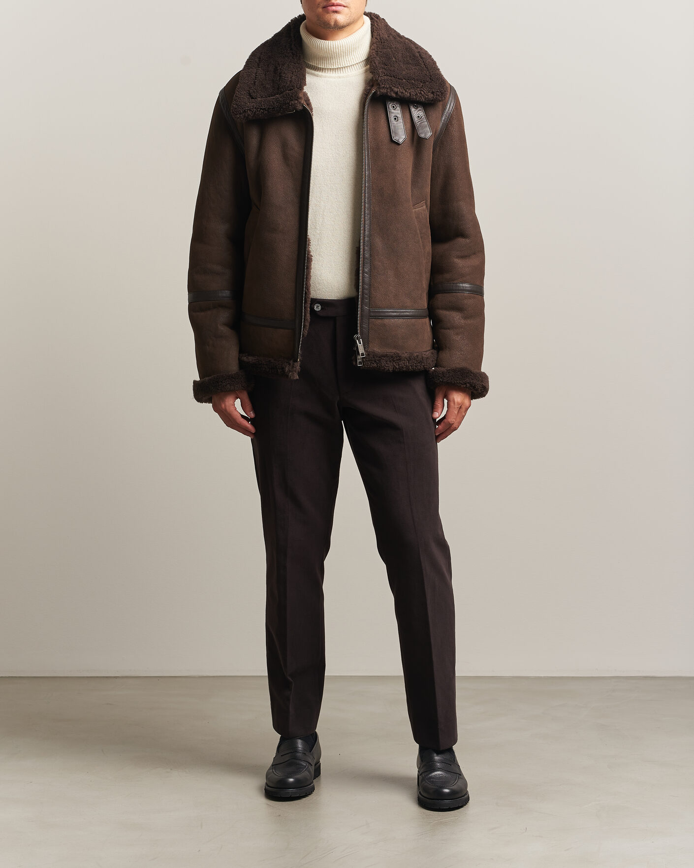 Herre | Jakker | Gant | Classic Shearling Jacket Black Brown