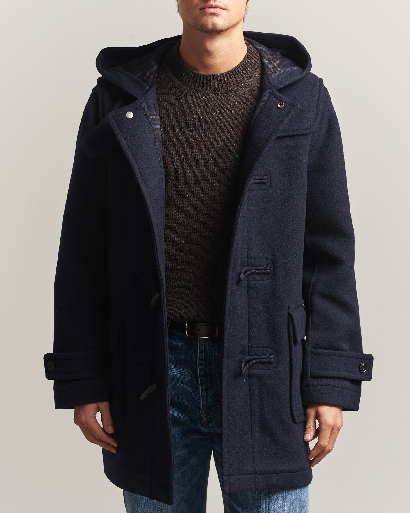 Herre | Jakker | Gant | Classic Wool Duffle Coat Evening Blue