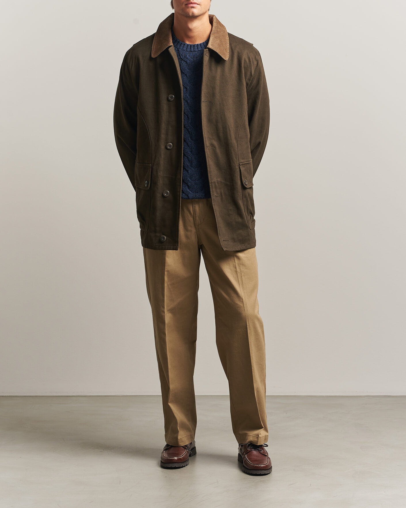 Herre | Jakker | Gant | Moleskin Decker Jacket Dark Moss Green