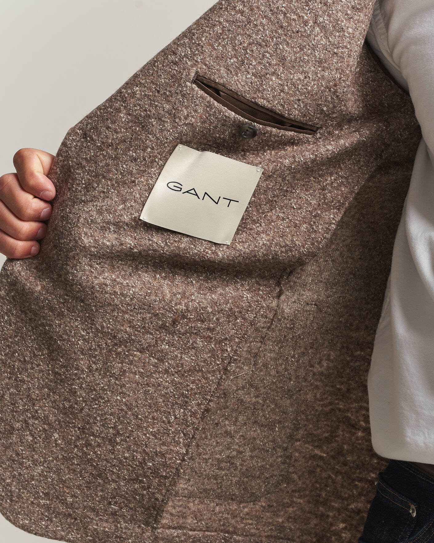 Herre | Dressjakker | Gant | Wool/Silk Jersey Blazer Clay Beige