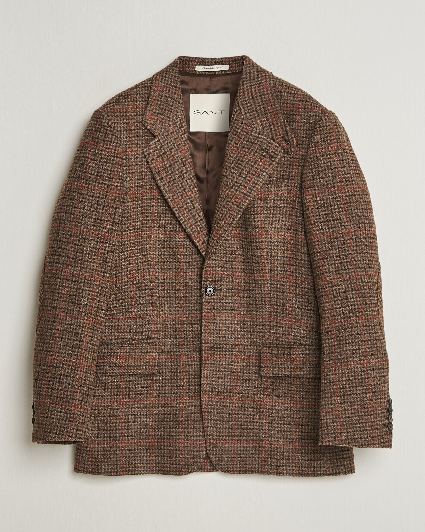 Herre | Jakker | Gant | British Tweed Blazer Shadow Brown