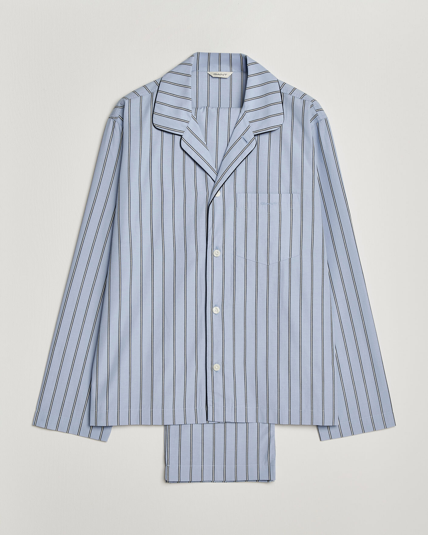Herre | Pyjamaser og badekåper | Gant | Poplin Striped Pyjama Set Light Blue