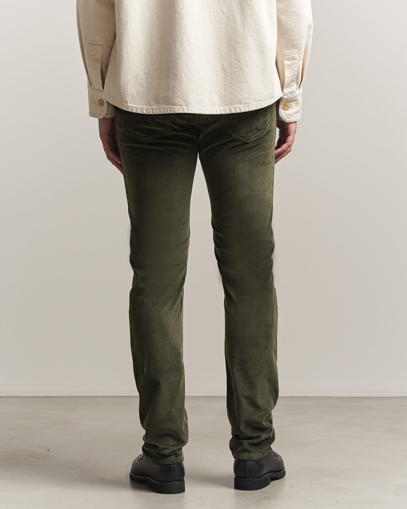 Herre | Bukser | Jacob Cohën | Bard 5-Pocket Medium Corduroy Trousers Green