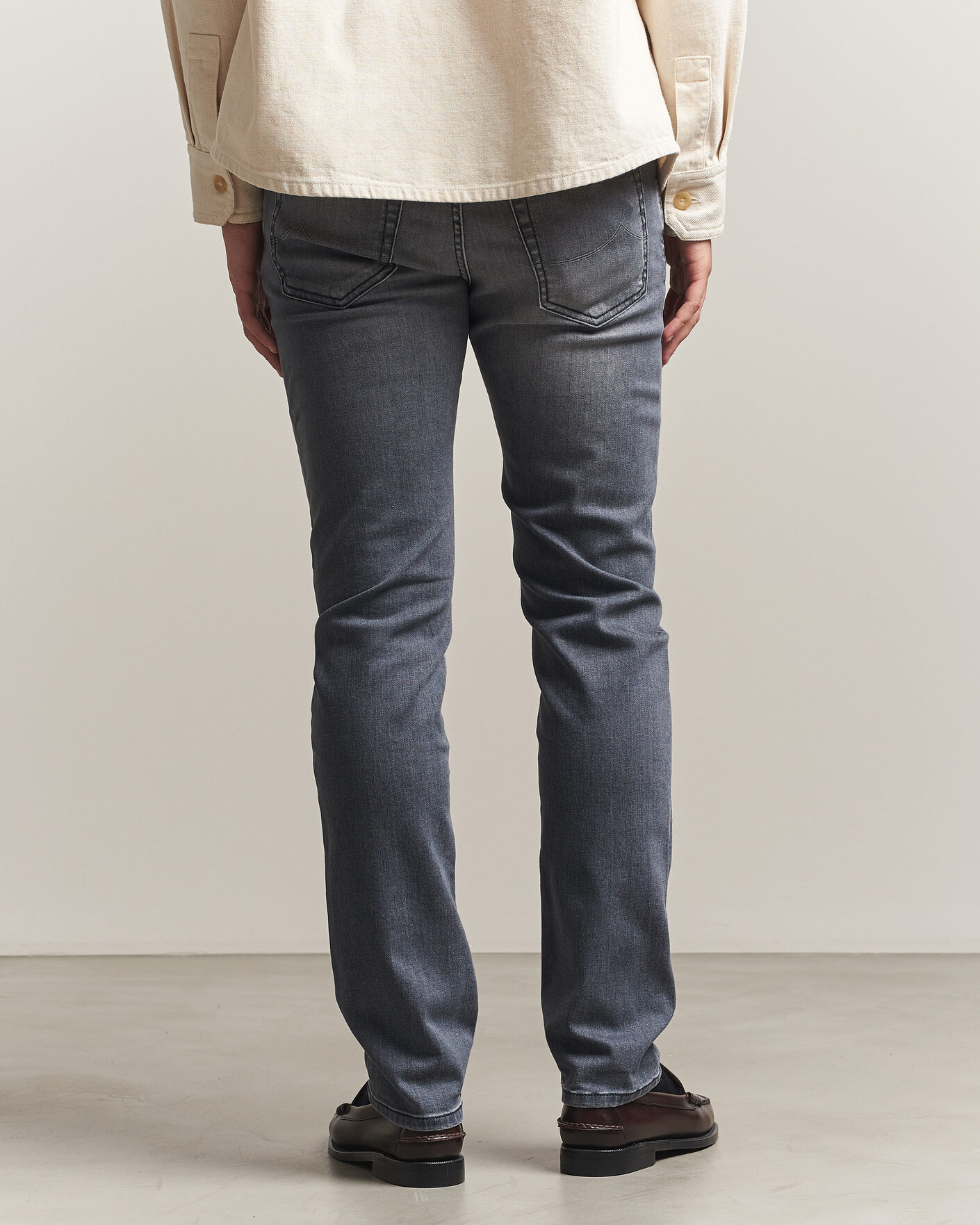 Herre | Jeans | Jacob Cohën | Bard Slim Fit Stretch Jeans Light Grey
