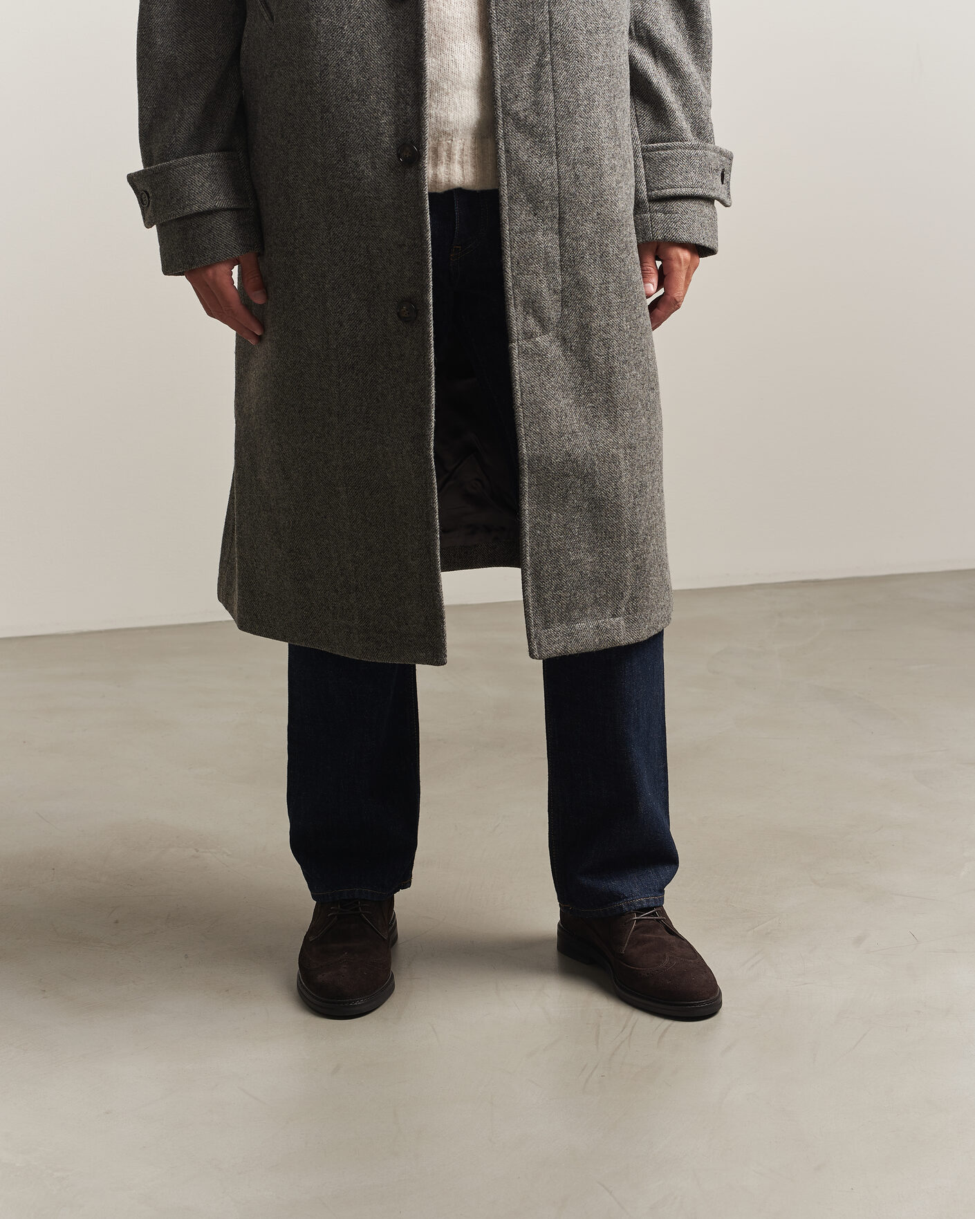 Herre | Brogues | Gant | Bidford Suede Brogues Dark Brown