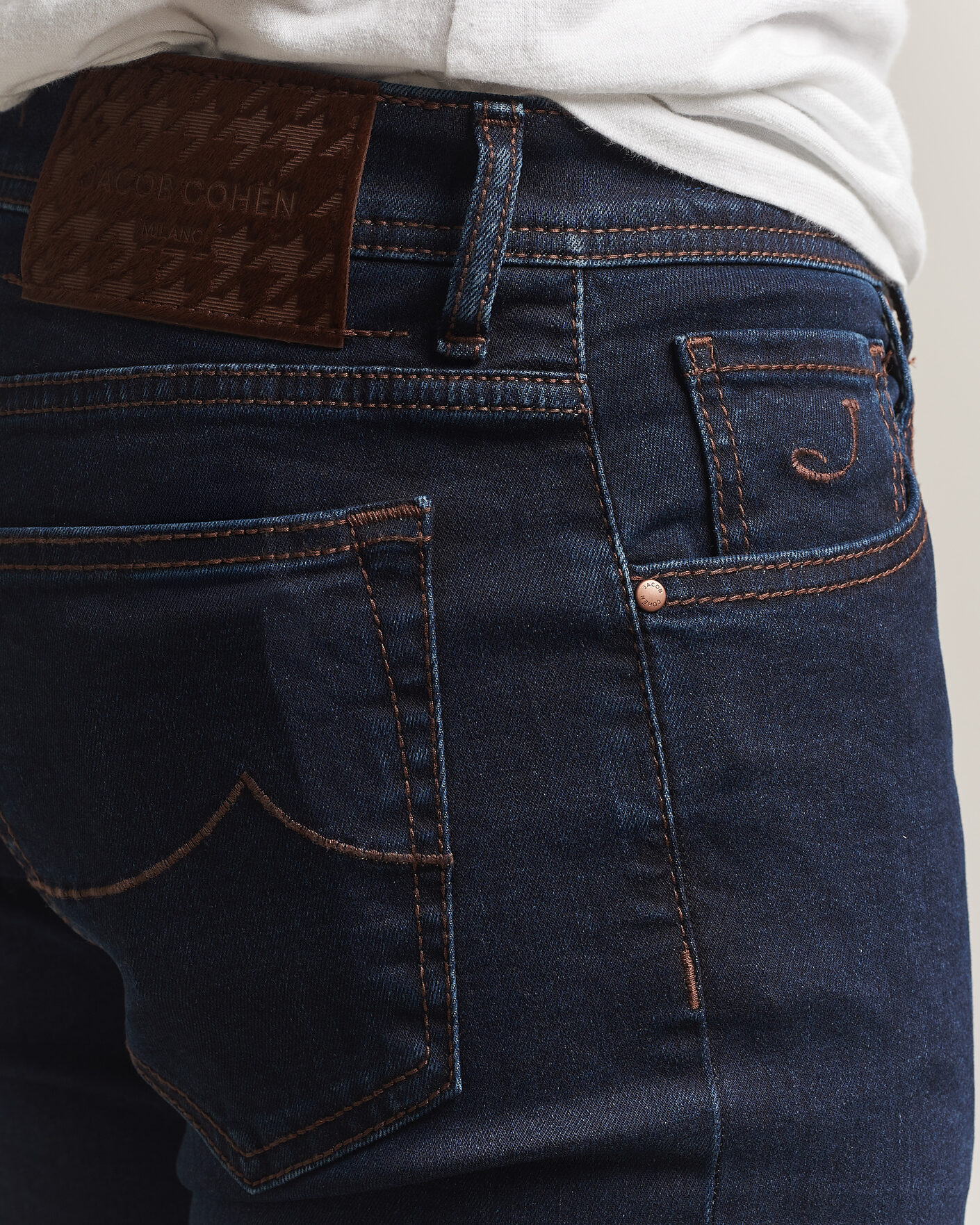 Herre | Jeans | Jacob Cohën | Nick Slim Fit Rinse Wash Stretch Jeans Dark Blue