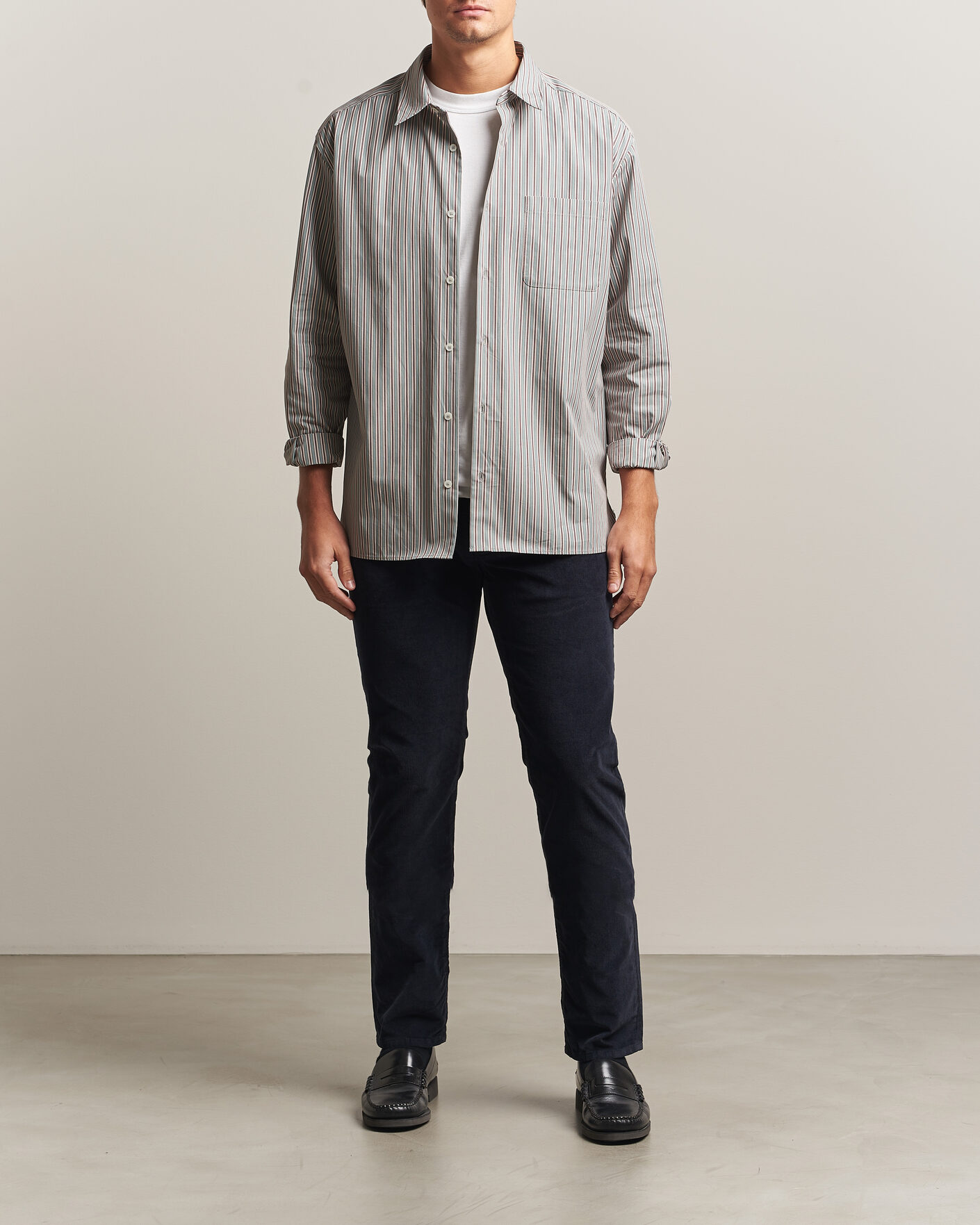 Herre | Bukser | Jacob Cohën | Nick Slim Fit Cotton Trousers Navy