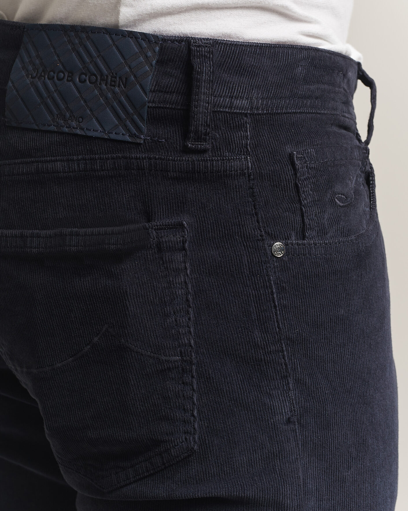 Herre | Bukser | Jacob Cohën | Nick Slim Fit Cotton Trousers Navy