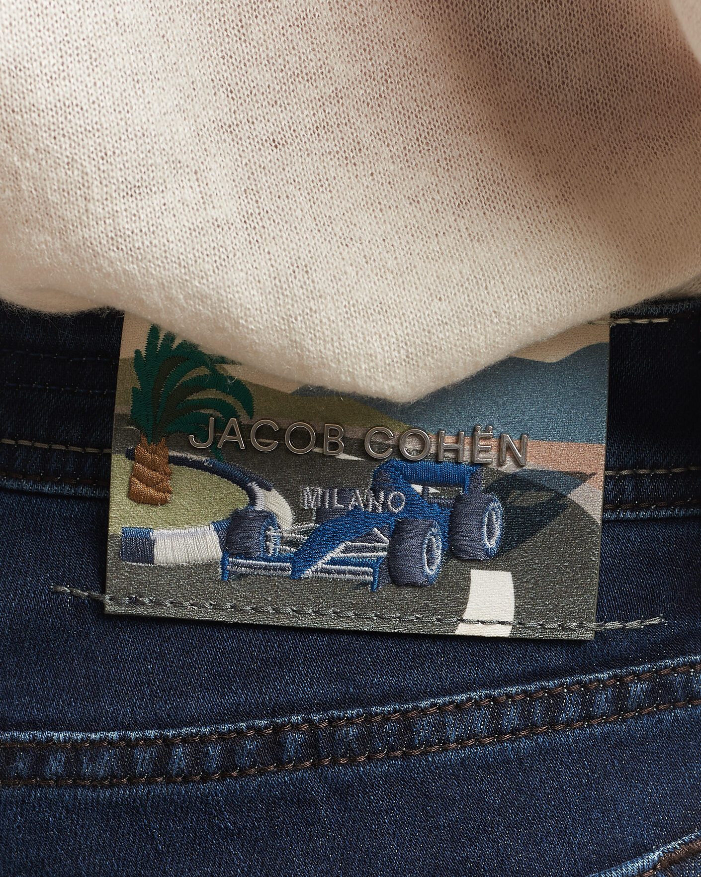 Herre | Jeans | Jacob Cohën | Nick Slim Fit Washed Stretch Jeans Dark Blue