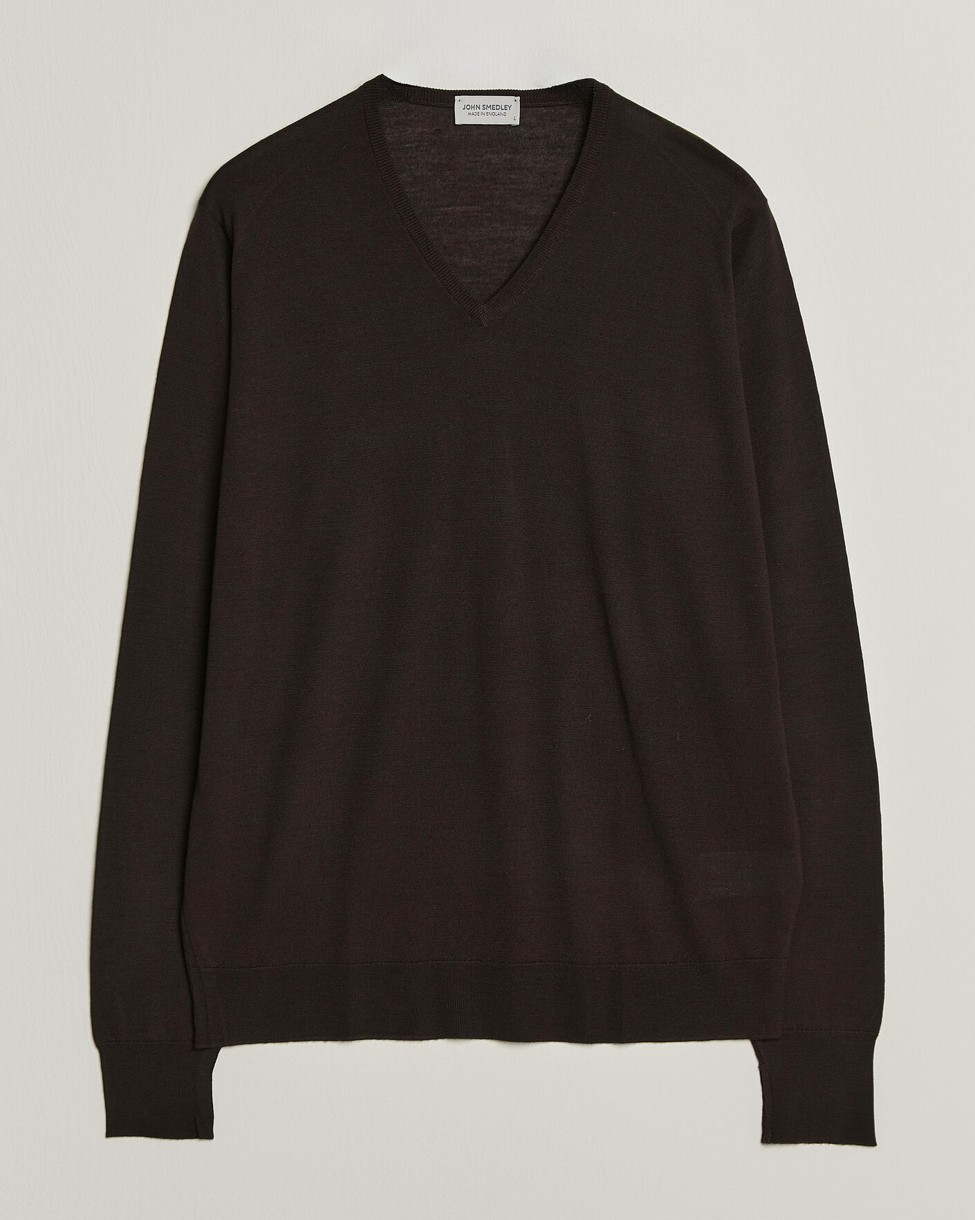 Herre | Gensere | John Smedley | Bobby Extra Fine Merino V-Neck Pullover Faulkner Brown