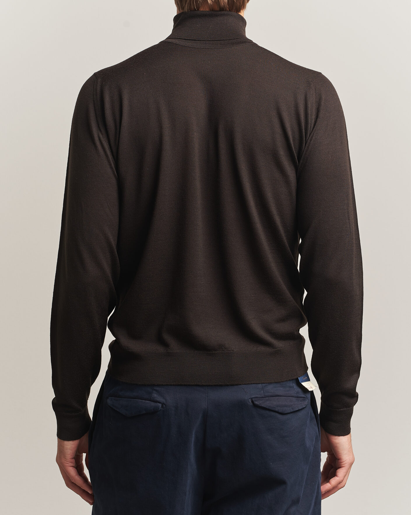 Herre | Gensere | John Smedley | Cherwell Extra Fine Merino Rollneck Faulkner Brown