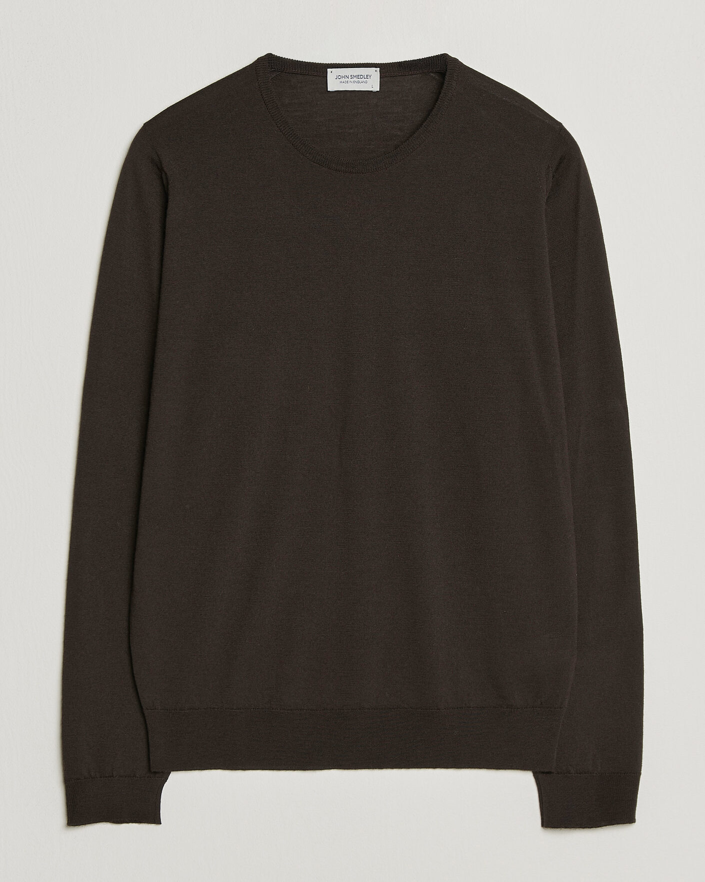 Herre | Gensere | John Smedley | Lundy Extra Fine Merino Crew Neck Faulkner Brown