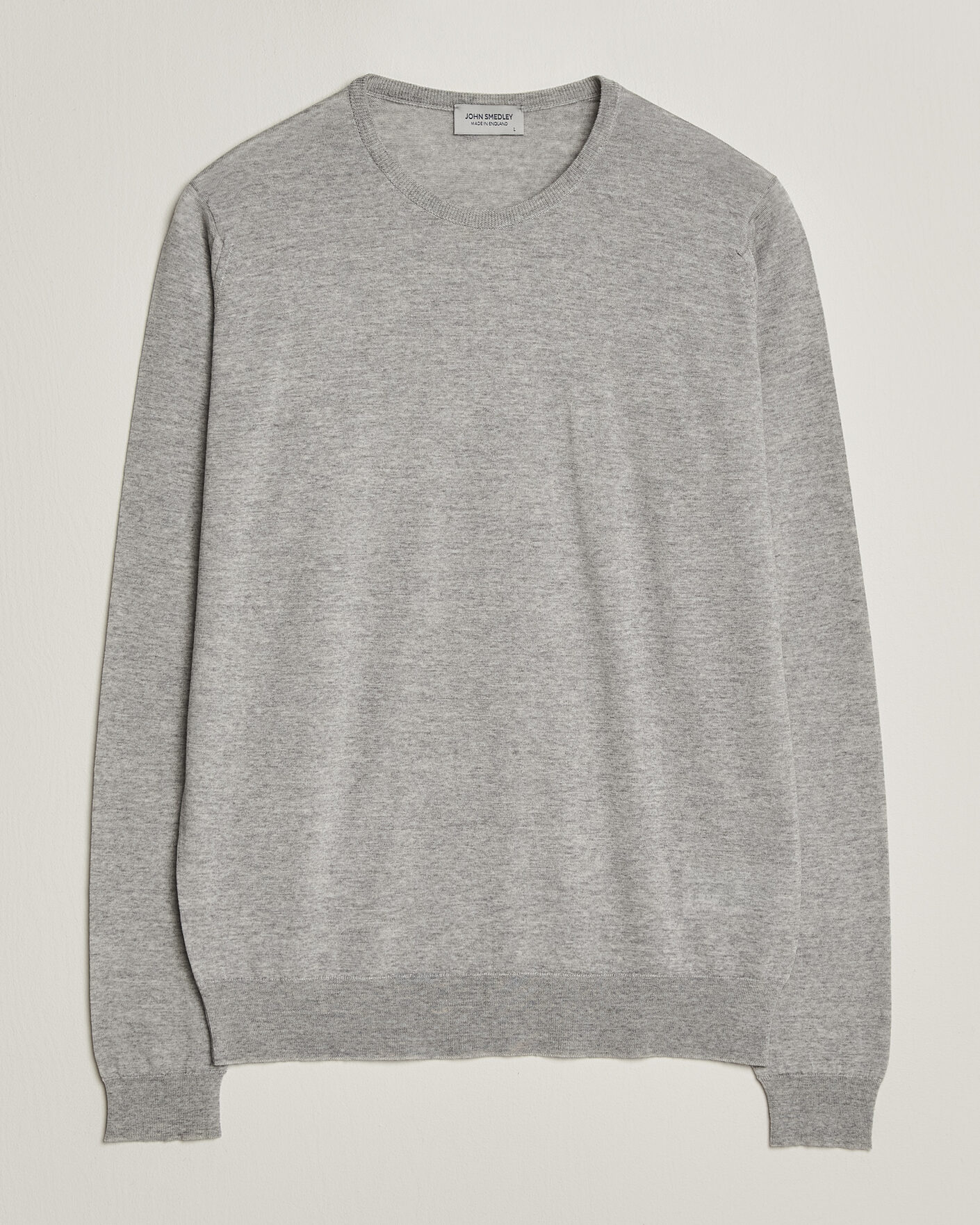 Herre | Gensere | John Smedley | Lundy Extra Fine Merino Crew Neck Nimbus Grey
