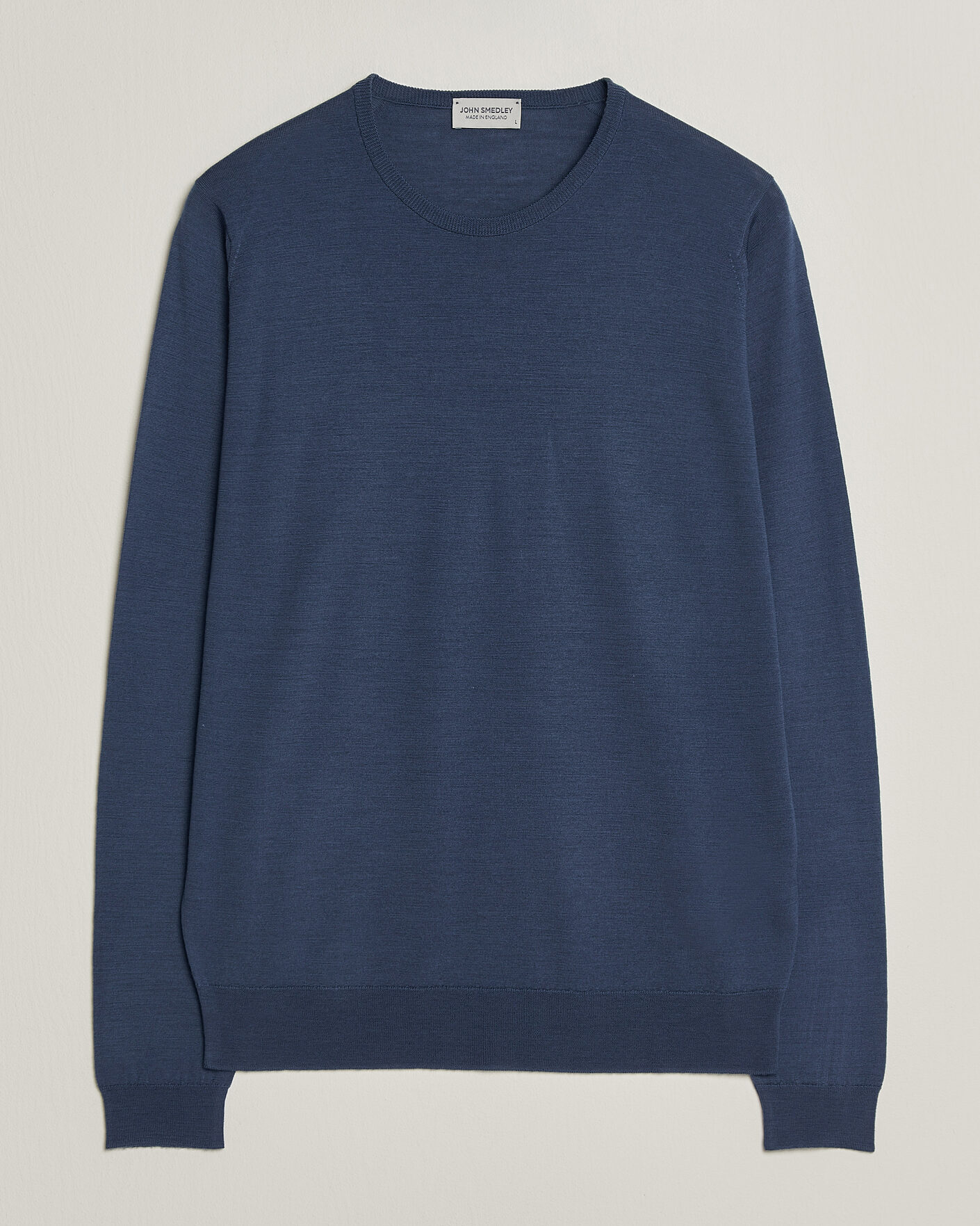 Herre | Gensere | John Smedley | Lundy Extra Fine Merino Crew Neck Teal Firth