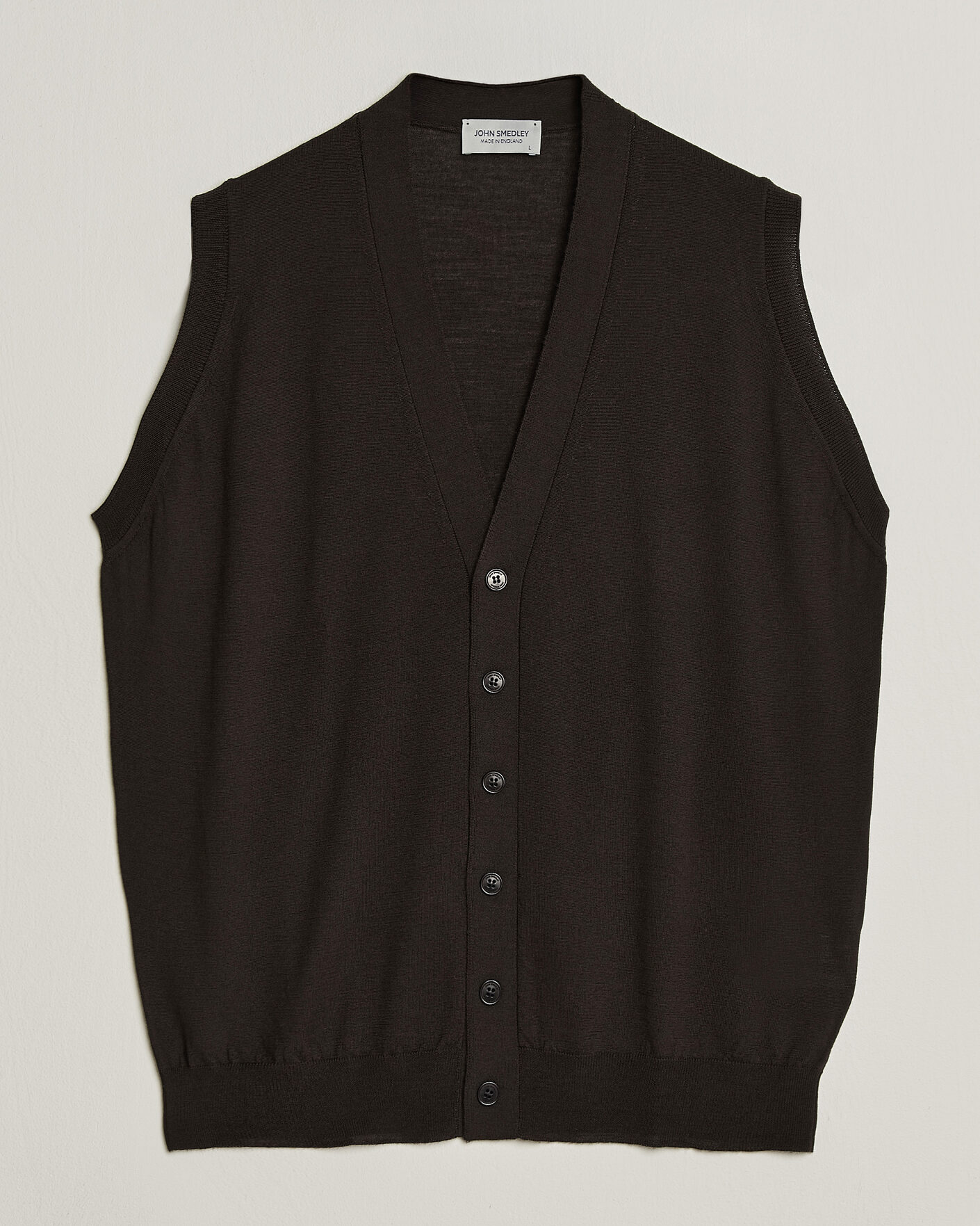 Herre | Gensere | John Smedley | Bolton Extra Fine Merino Waistcoat Faulkner Brown