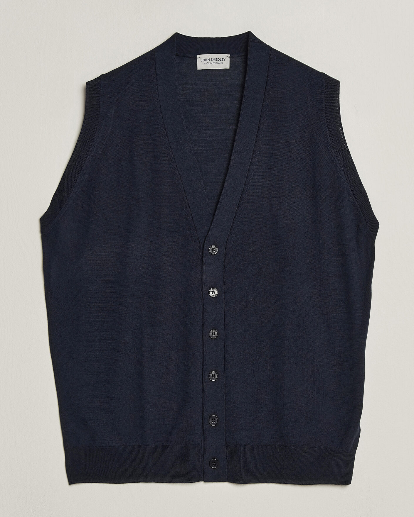 Herre | Gensere | John Smedley | Bolton Extra Fine Merino Waistcoat Midnight